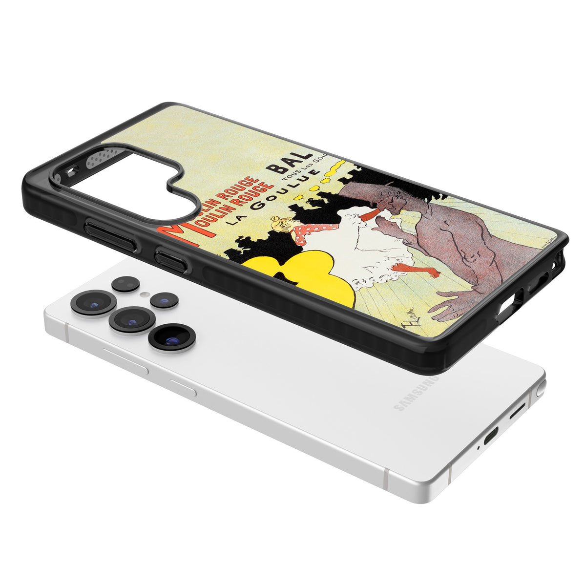 Moulin Rouge Poster Samsung S25 Ultra / Samsung S26 Ultra Impact Black Phone Case angled