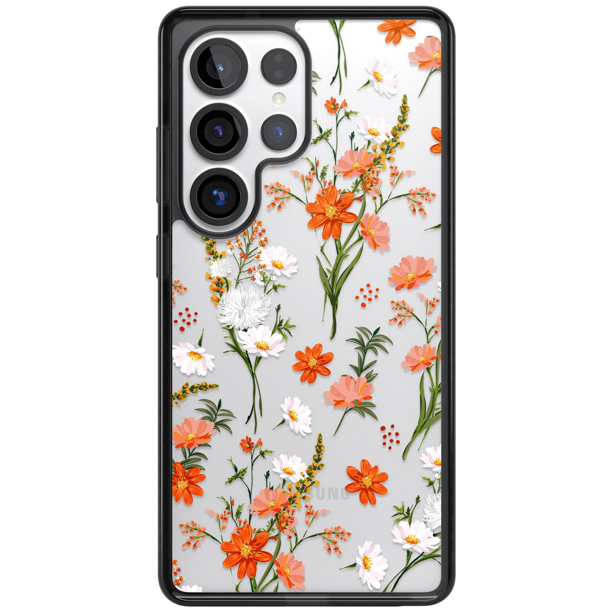 Sunset Wildflowers Samsung S25 Ultra / Samsung S26 Ultra Impact Black Phone Case front