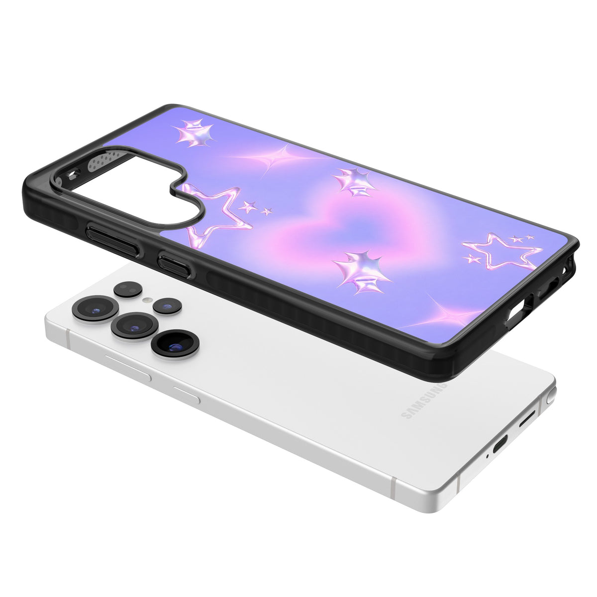 Soft Sugar Samsung S25 Ultra / Samsung S26 Ultra Impact Black Phone Case angled