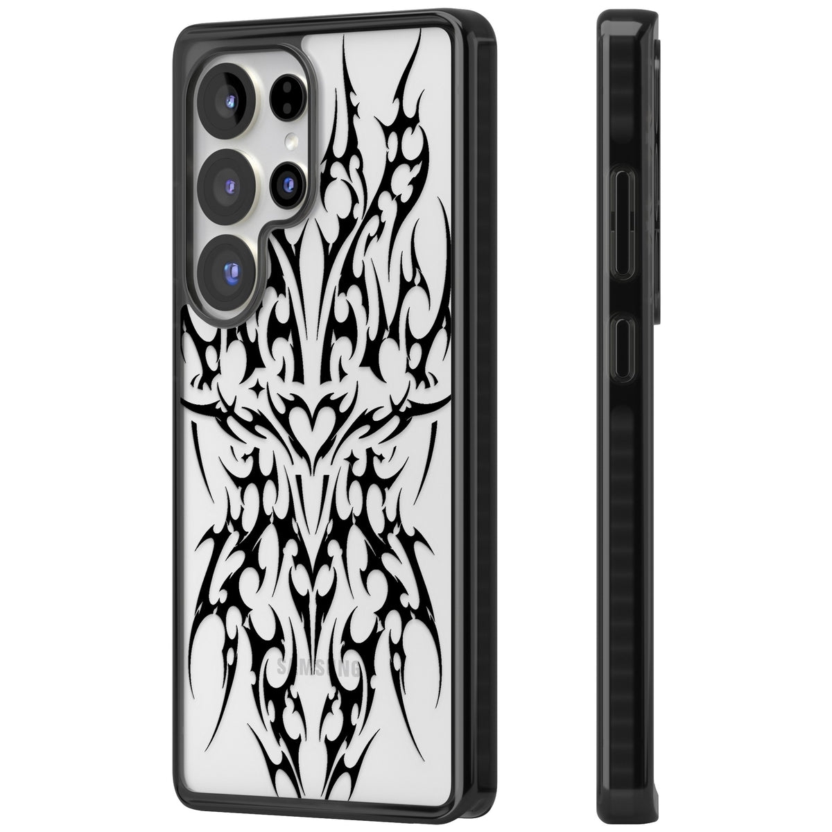 Neo Tribal Heart Samsung S25 Ultra / Samsung S26 Ultra Impact Black Phone Case side
