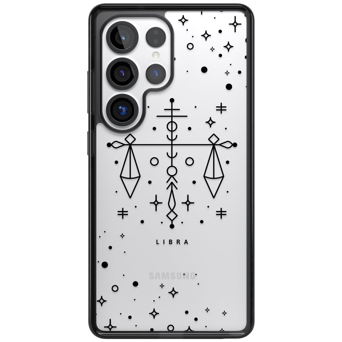 Libra Abstract Zodiac Samsung S25 Ultra / Samsung S26 Ultra Impact Black Phone Case front