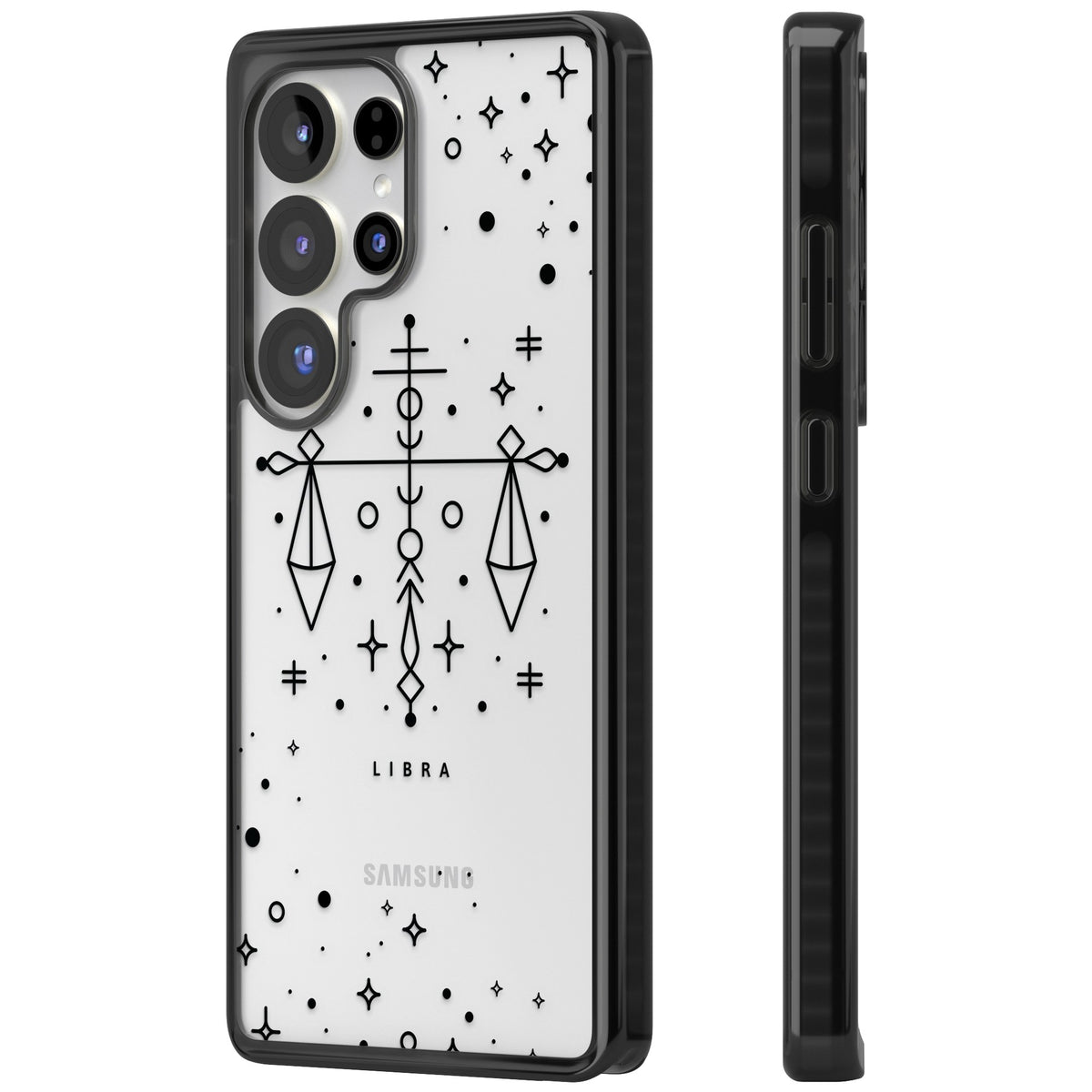 Libra Abstract Zodiac Samsung S25 Ultra / Samsung S26 Ultra Impact Black Phone Case side