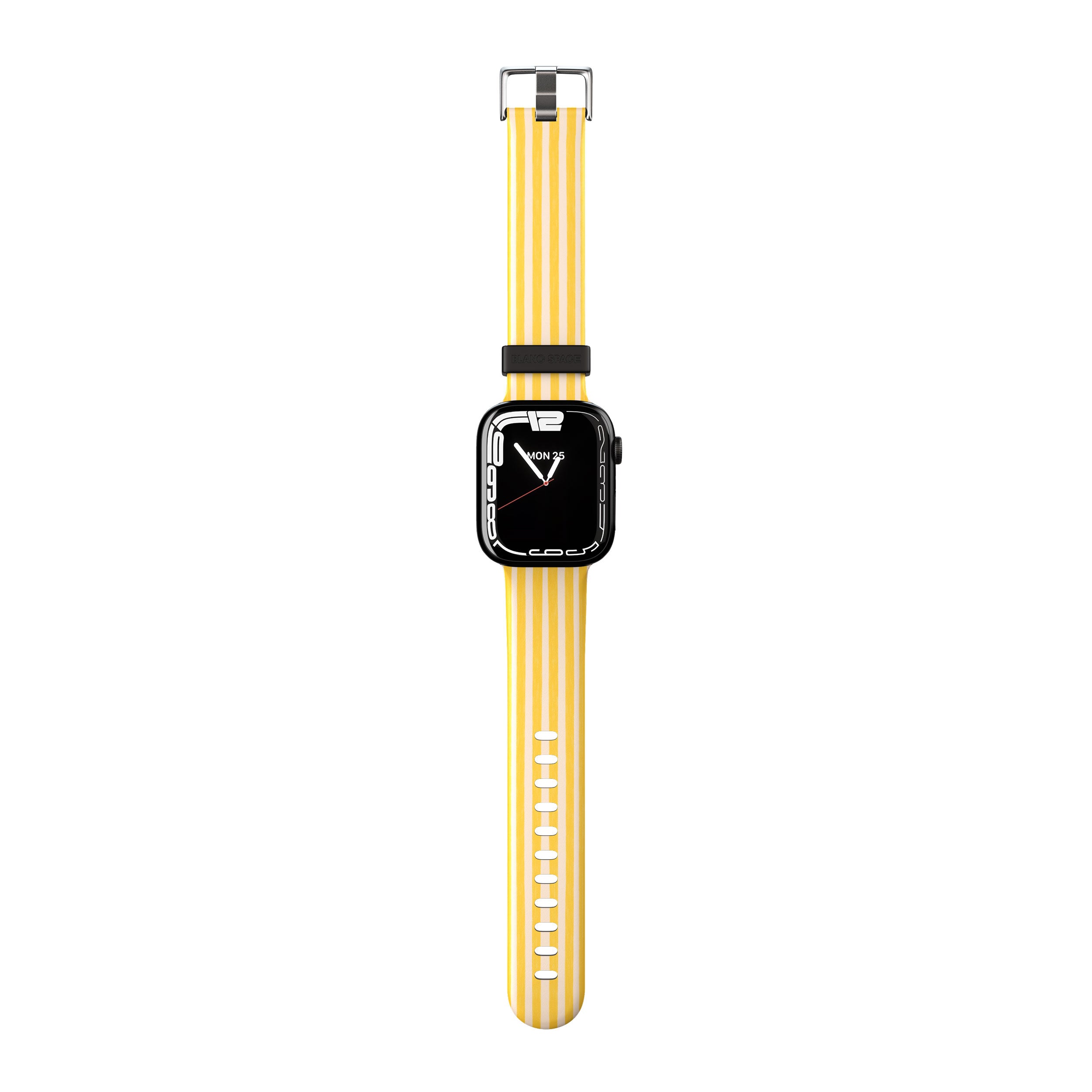 Yellow & White Striped Apple Watch Strap - 38mm / 40mm / 41mm