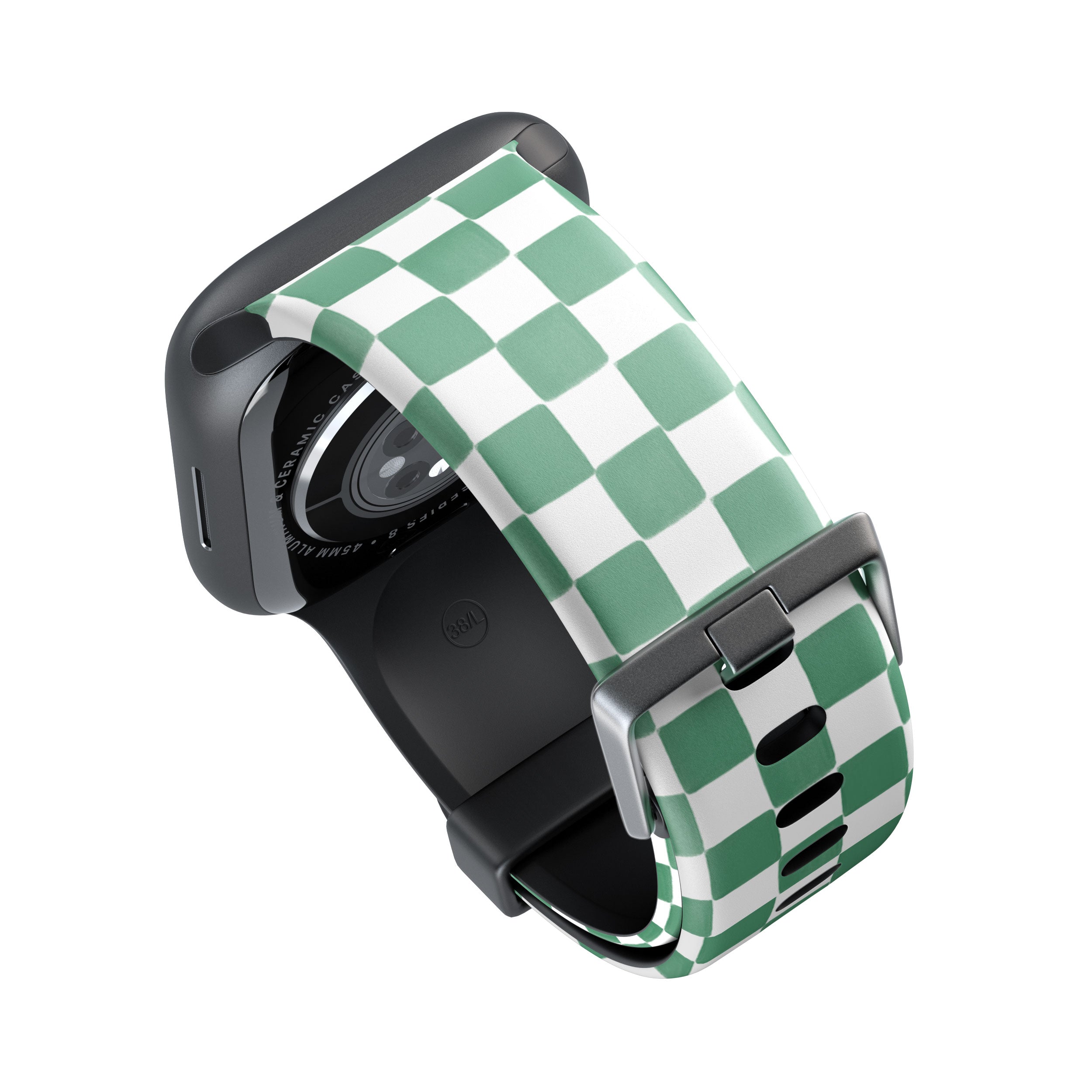 Green & White Checked Apple Watch Strap - 38mm / 40mm / 41mm