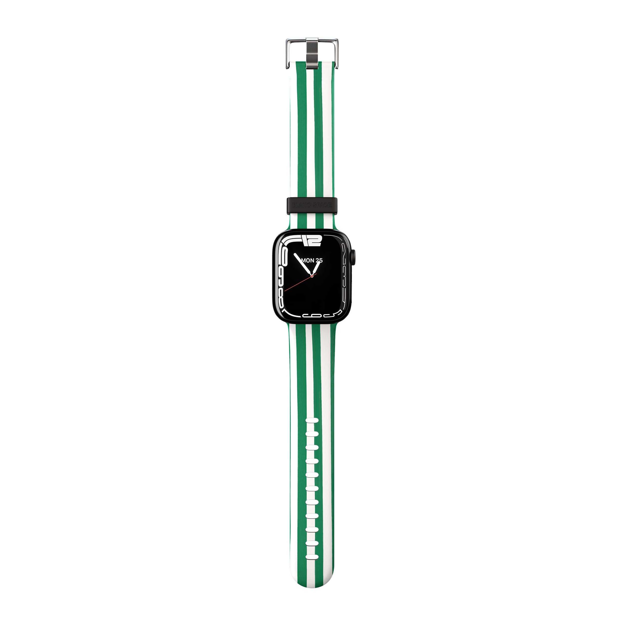 Green & White Striped Apple Watch Strap - 38mm / 40mm / 41mm