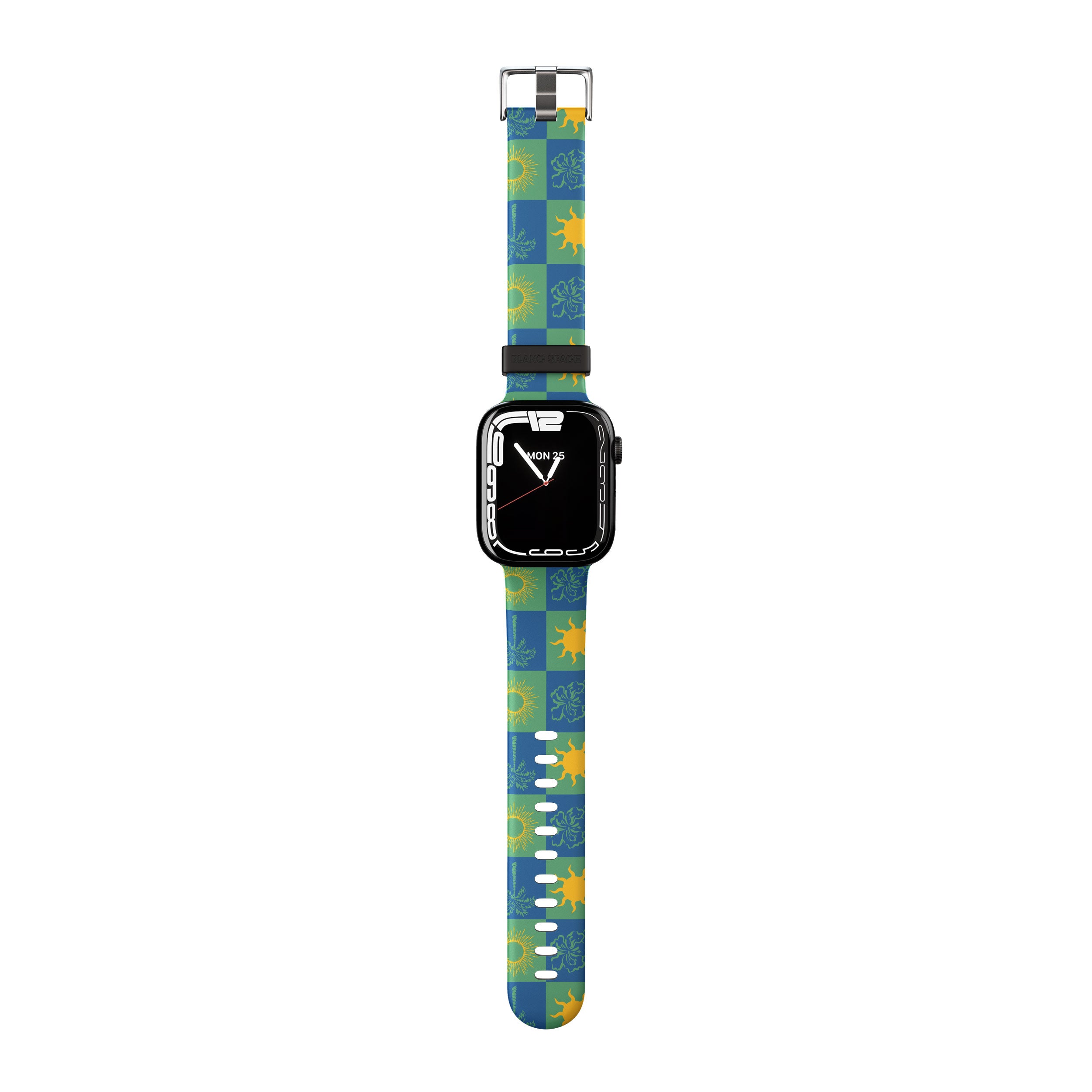 Green & Blue Tropical Checked Apple Watch Strap - 38mm / 40mm / 41mm