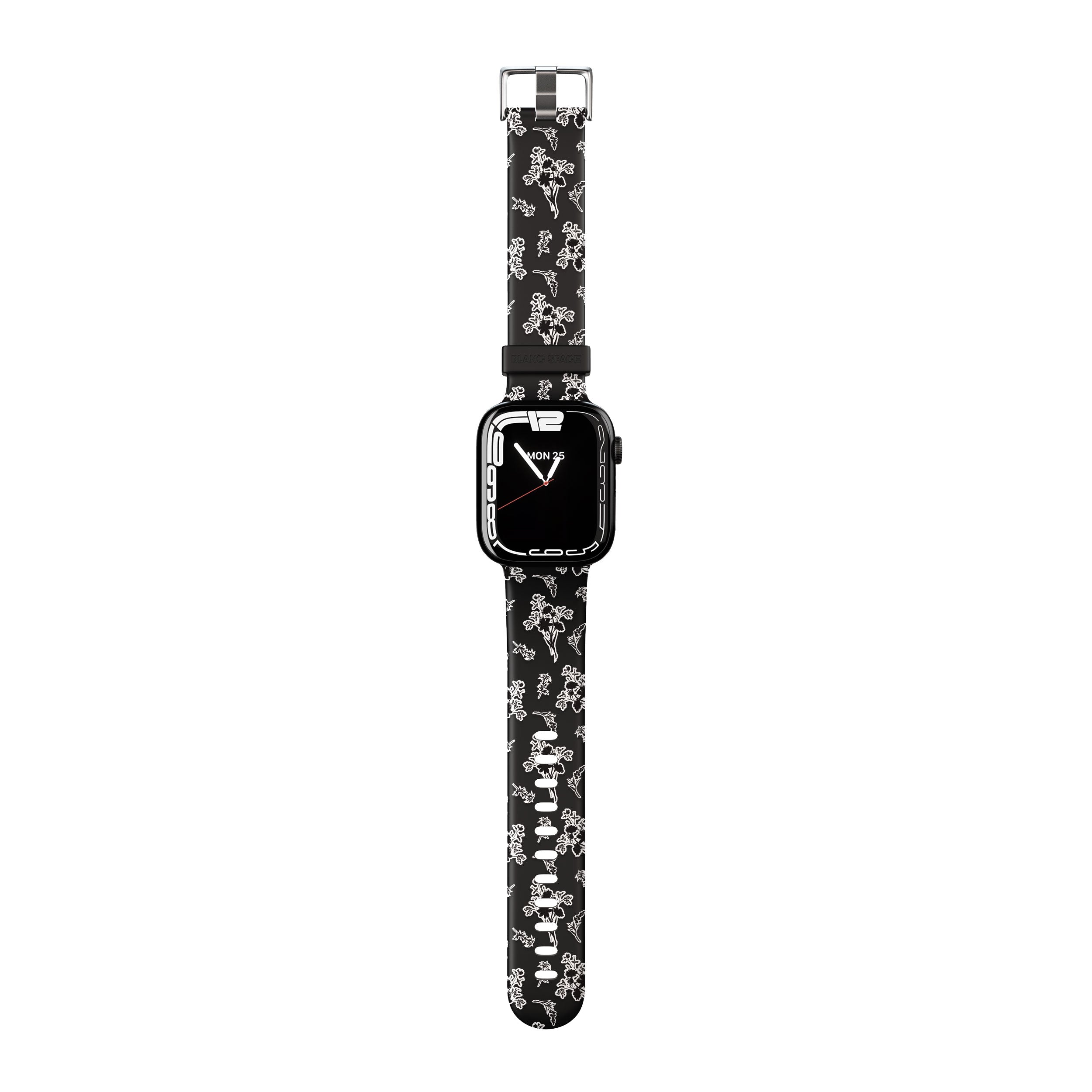 Black Sticker Wildflowers Apple Watch Strap - 38mm / 40mm / 41mm