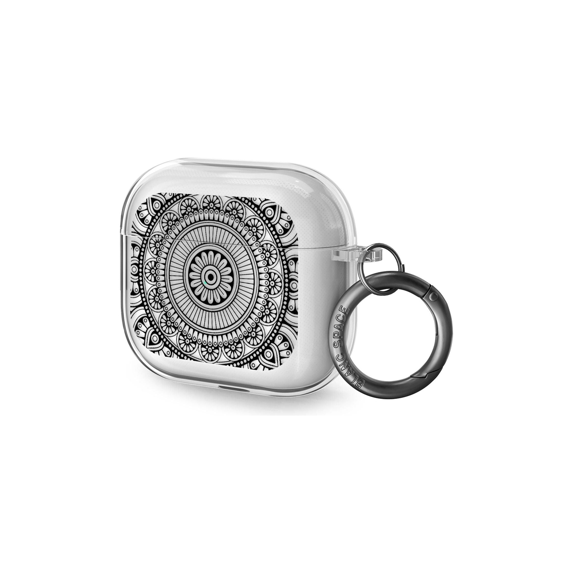 Black Henna Flower Wheel AirPods Case (3rd Generation)