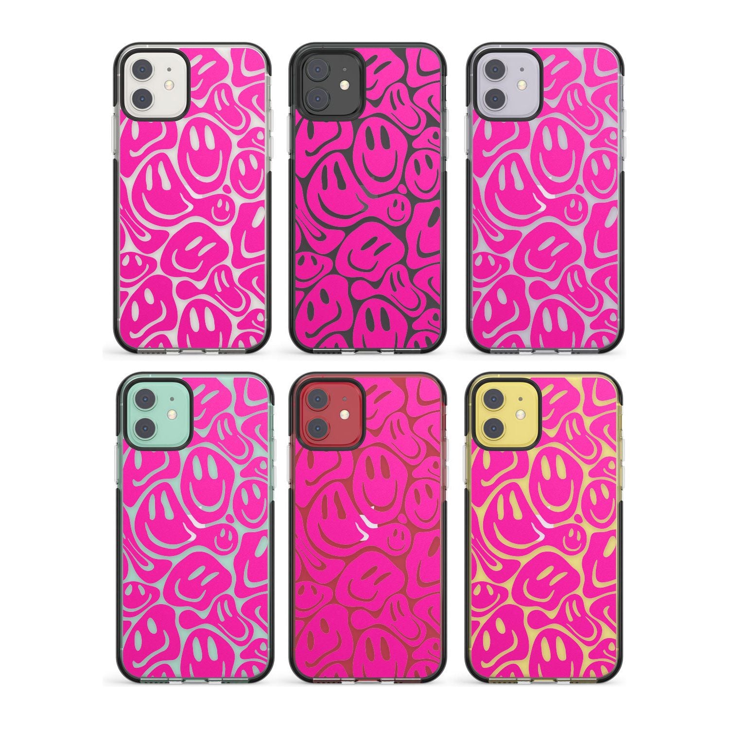 Blue Acid Faces Impact Phone Case for iPhone 11, iphone 12