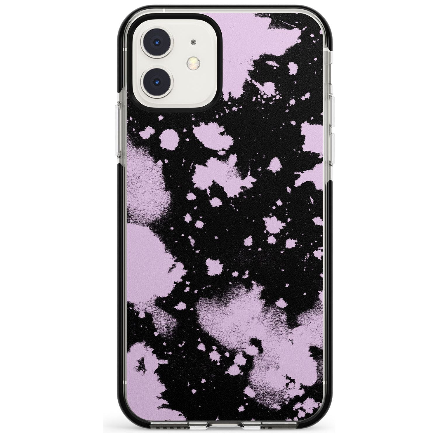 Pink & Black Acid Wash Tie-Dye iPhone Case Black Impact Phone Case - Case Warehouse