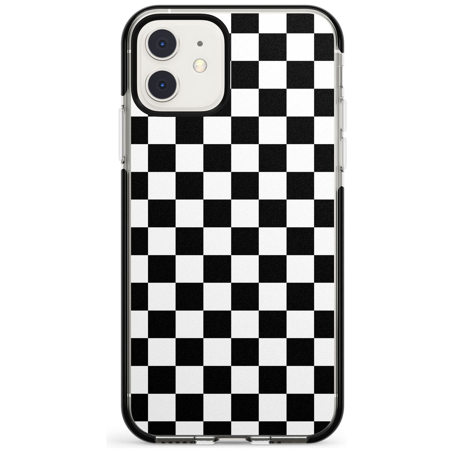 Black Checkered iPhone Case Black Impact Phone Case - Case Warehouse