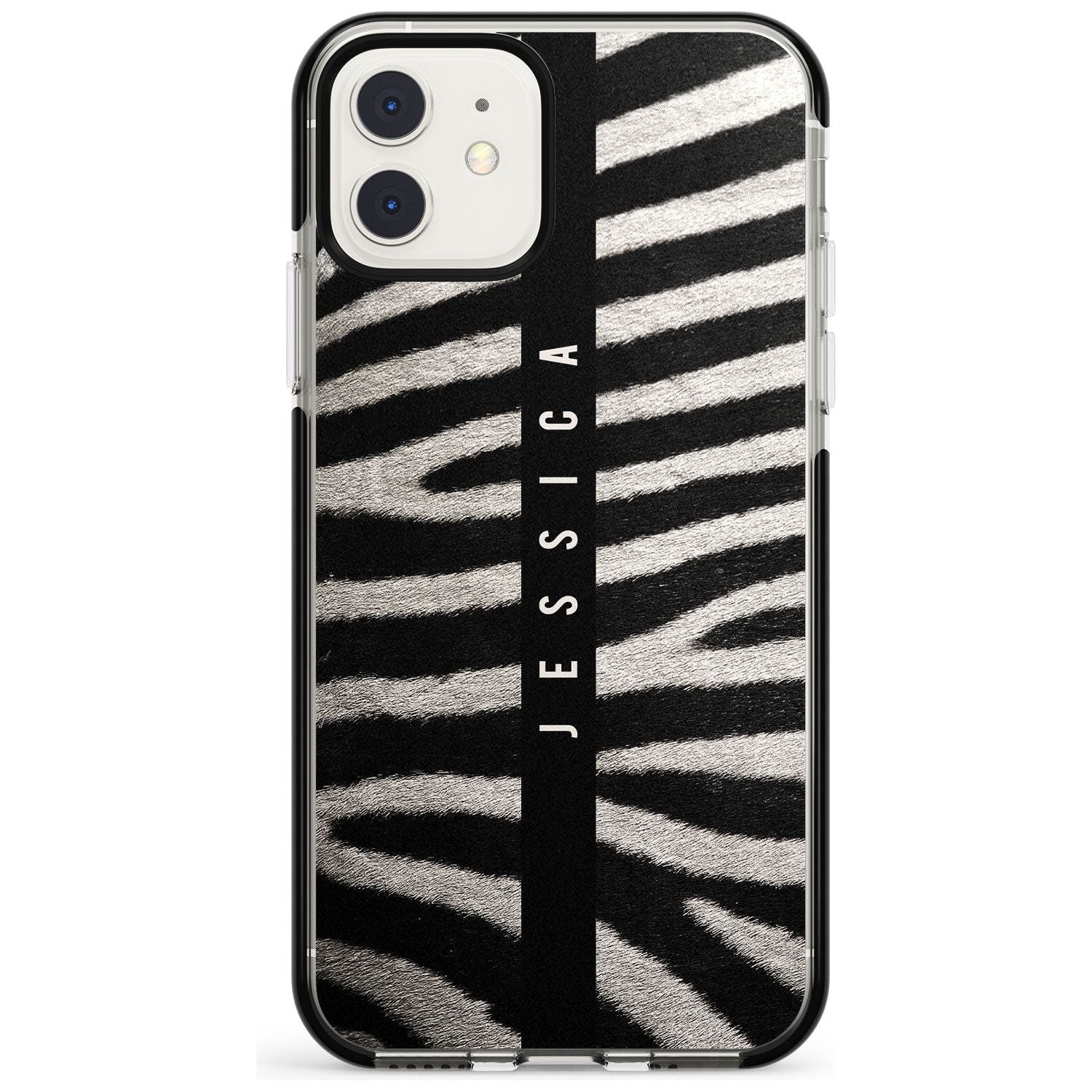 Zebra Print iPhone Case Black Impact Custom Phone Case - Case Warehouse