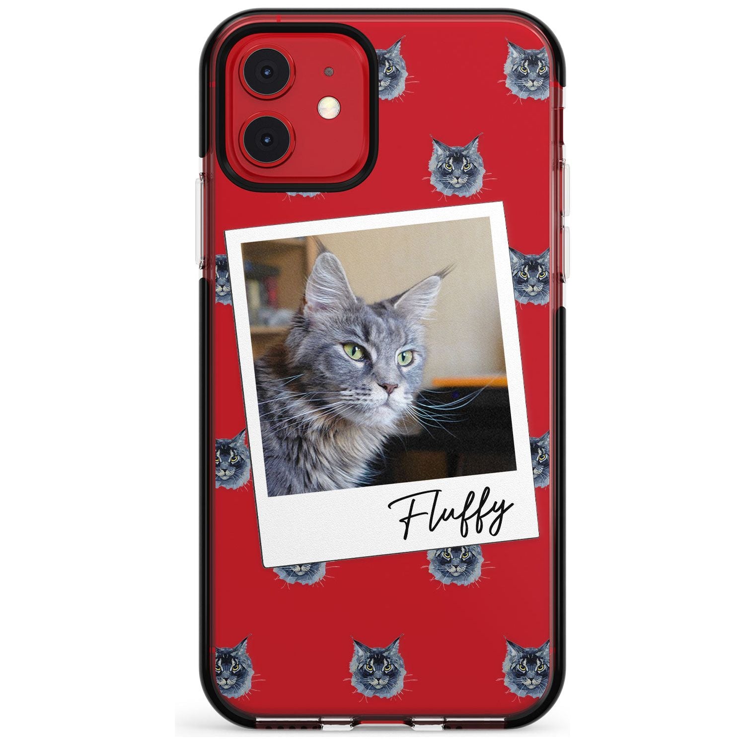 Personalised Maine Coon Photo Black Impact Phone Case for iPhone 11 Pro Max