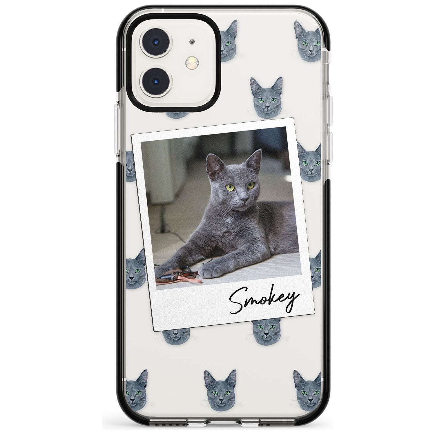 Personalised Korat Cat Photo Black Impact Phone Case for iPhone 11 Pro Max