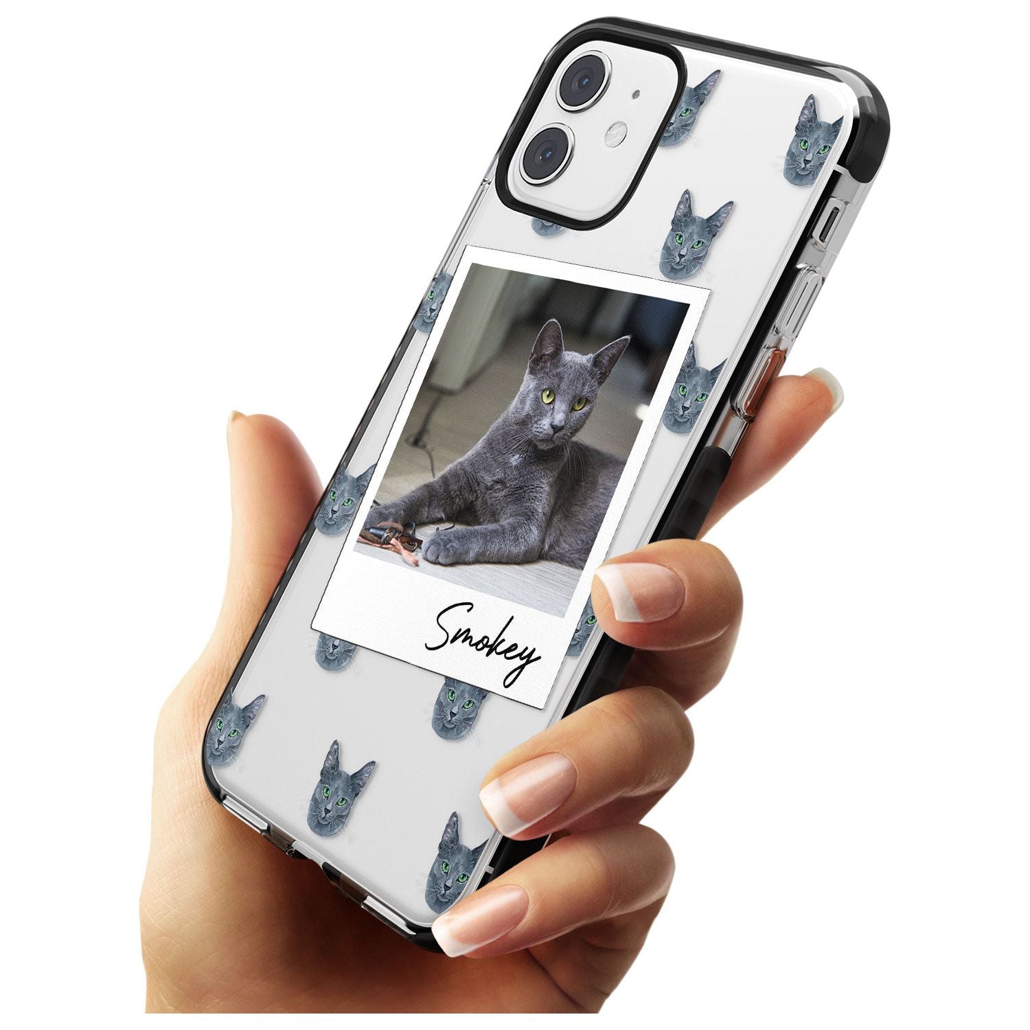 Personalised Korat Cat Photo Black Impact Phone Case for iPhone 11 Pro Max