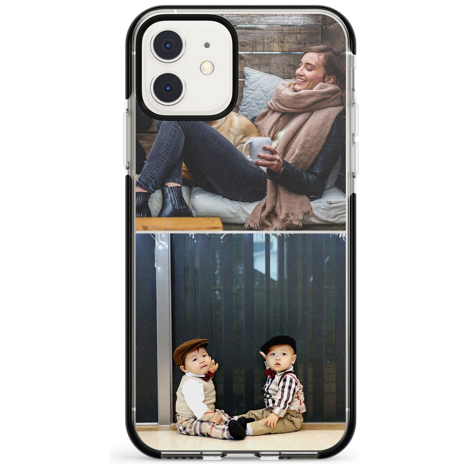 2 Photo Grid Pink Fade Impact Phone Case for iPhone 11 Pro Max