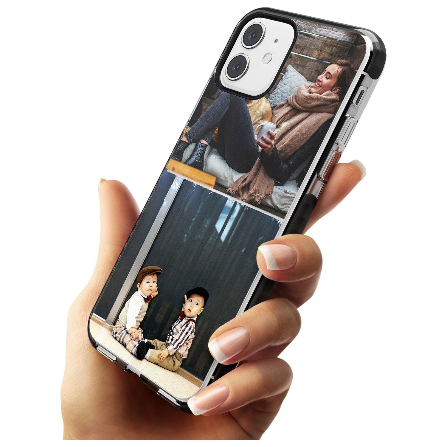 2 Photo Grid Pink Fade Impact Phone Case for iPhone 11 Pro Max