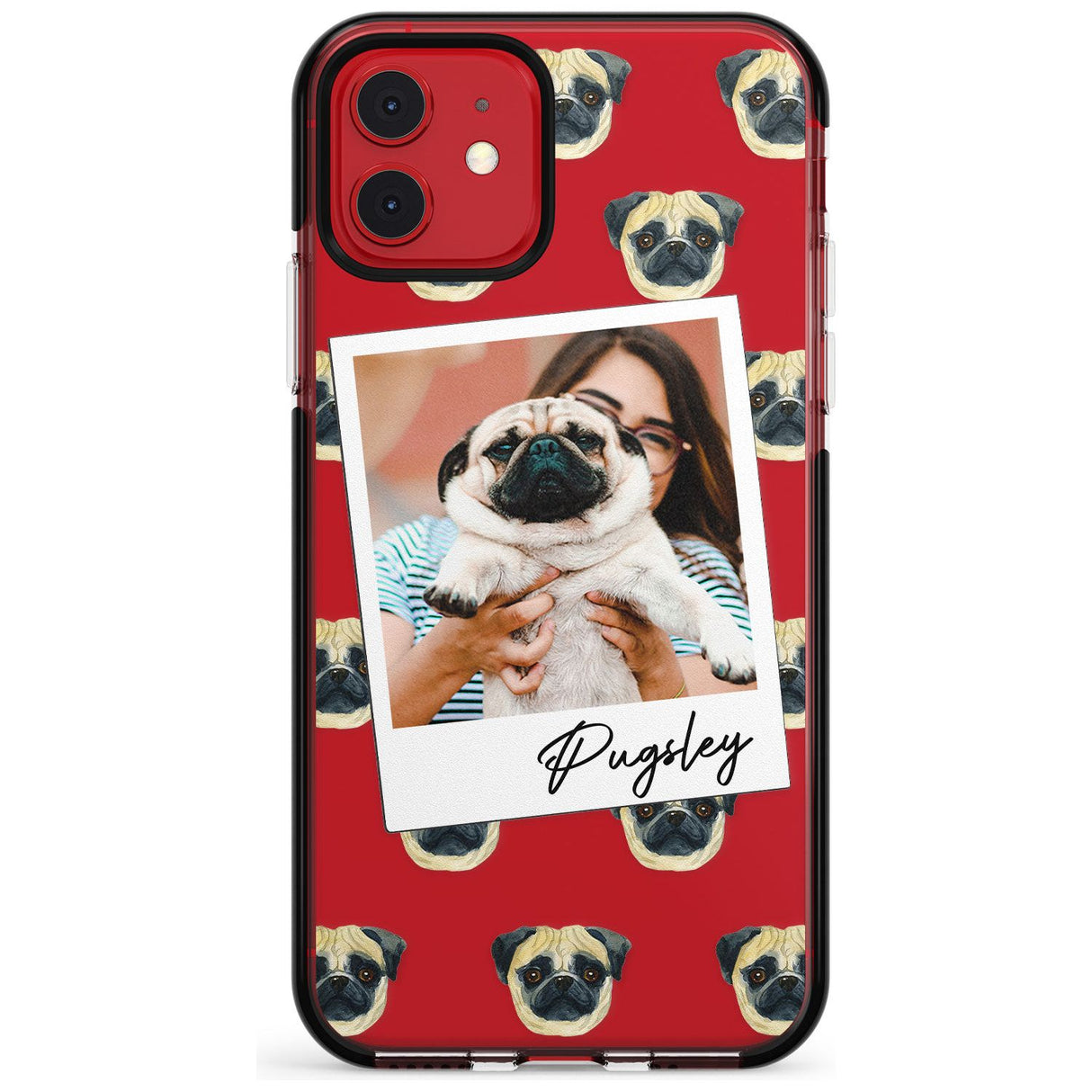 Pug - Custom Dog Photo Pink Fade Impact Phone Case for iPhone 11 Pro Max