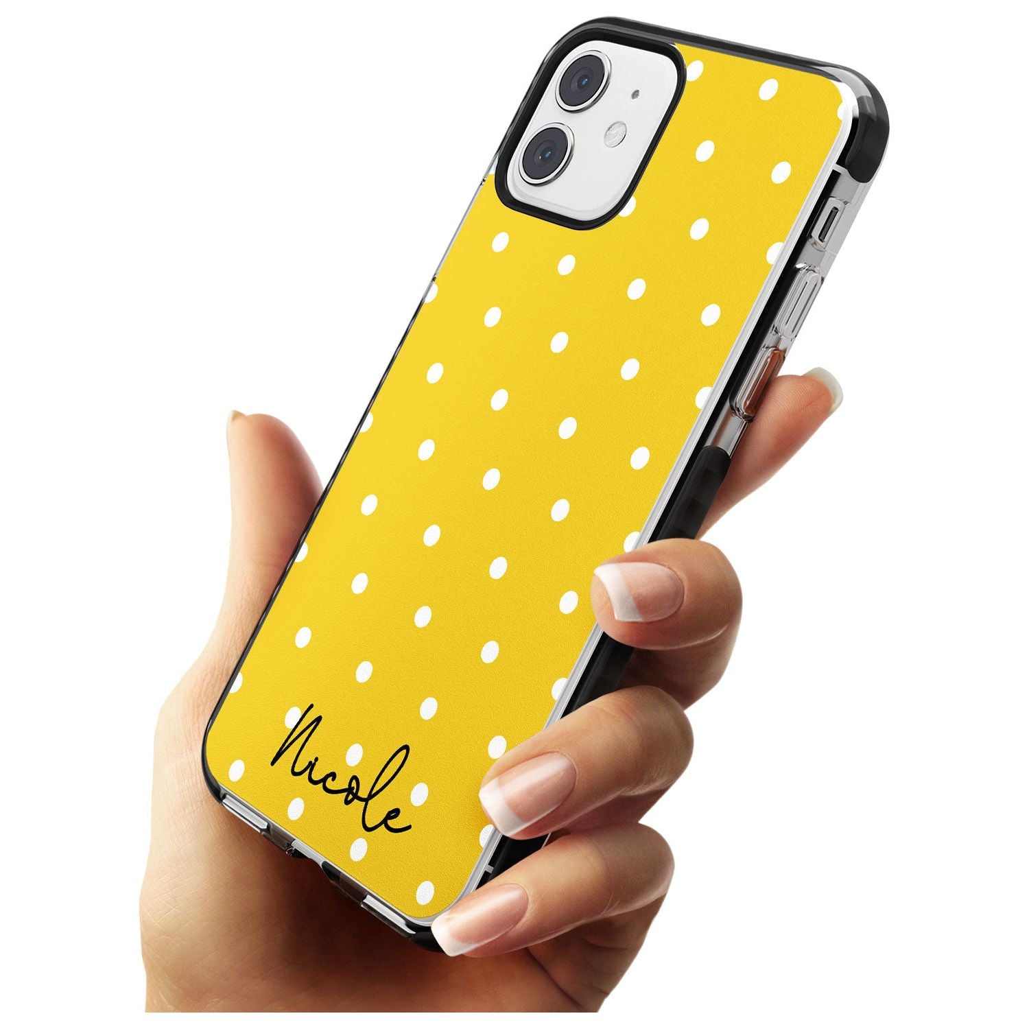 Custom Yellow Polka Dot iPhone Case Custom Phone Case - Case Warehouse