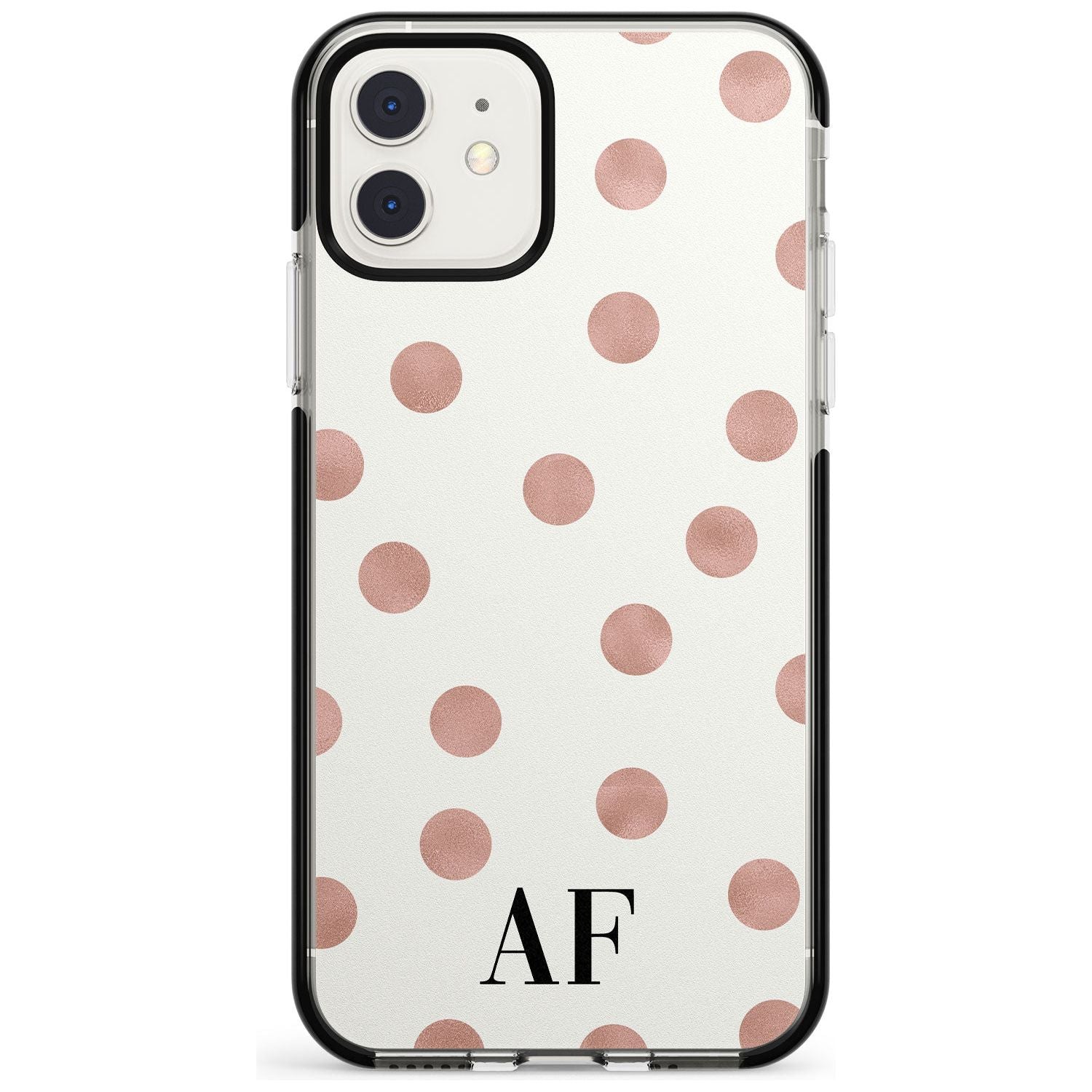 Initials & Dots iPhone Case Black Impact Custom Phone Case - Case Warehouse