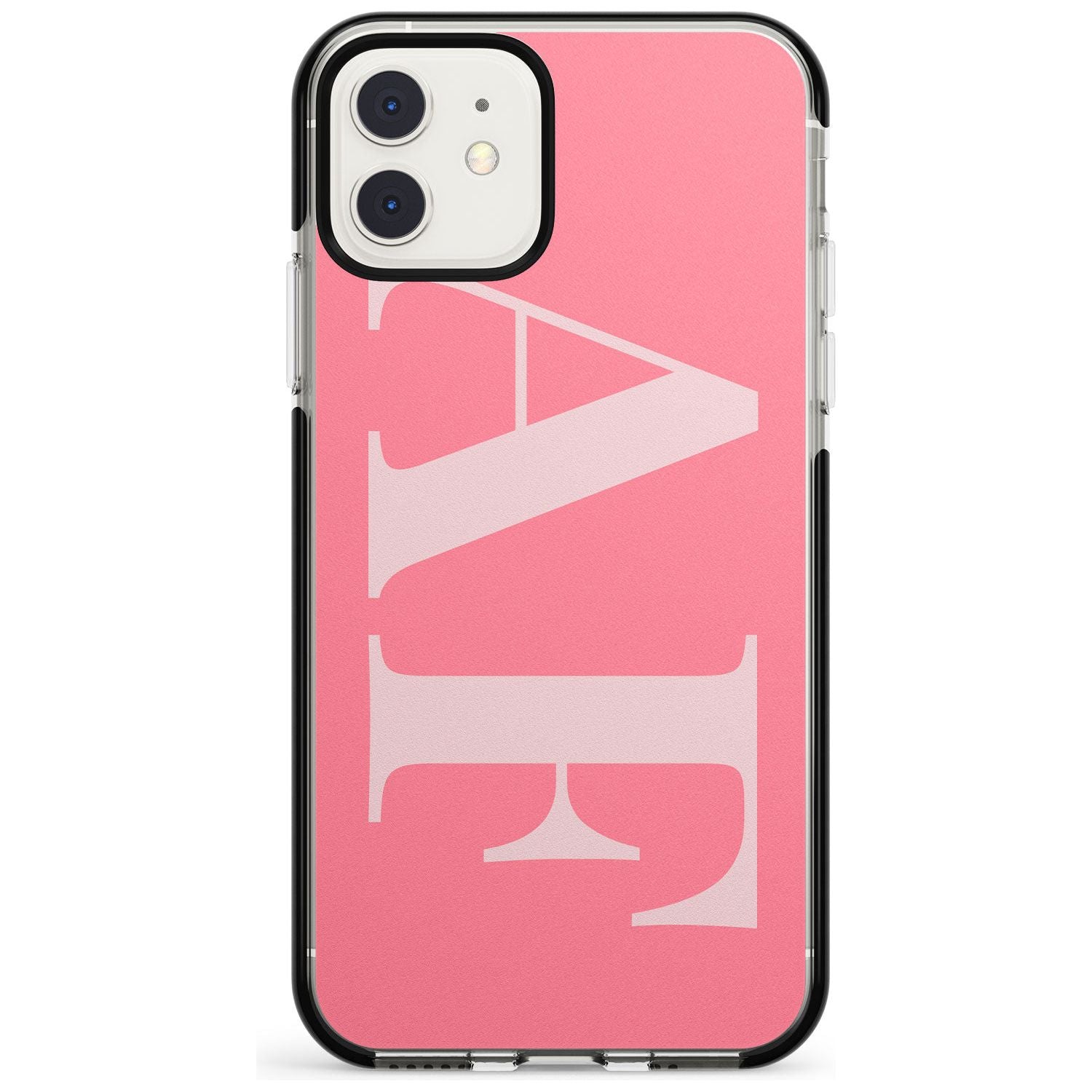 Light & Dark Pink Personalised iPhone Case Black Impact Custom Phone Case - Case Warehouse