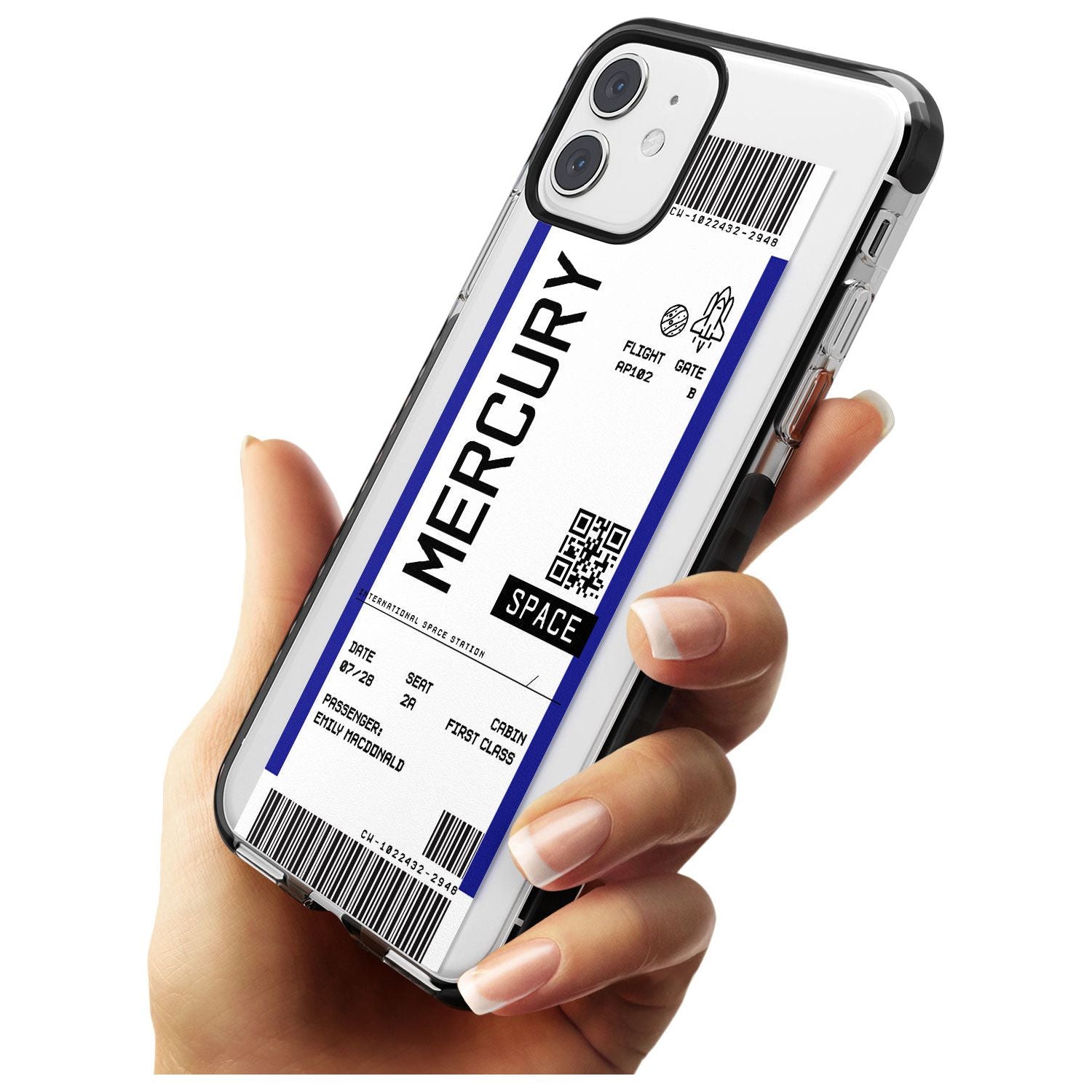 Mercury Custom Space Travel Ticket iPhone Case Custom Phone Case - Case Warehouse