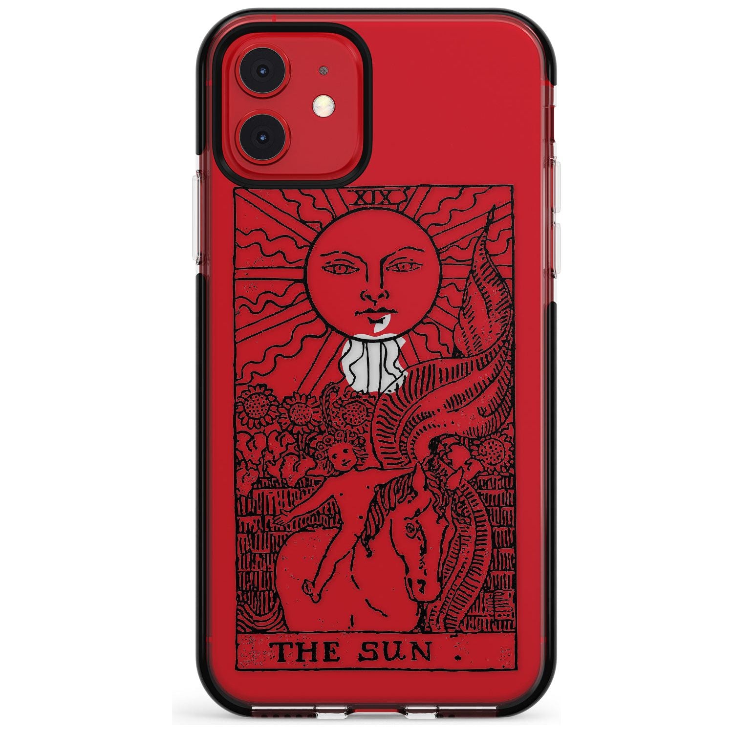 The Sun Tarot Card - Transparent Pink Fade Impact Phone Case for iPhone 11 Pro Max