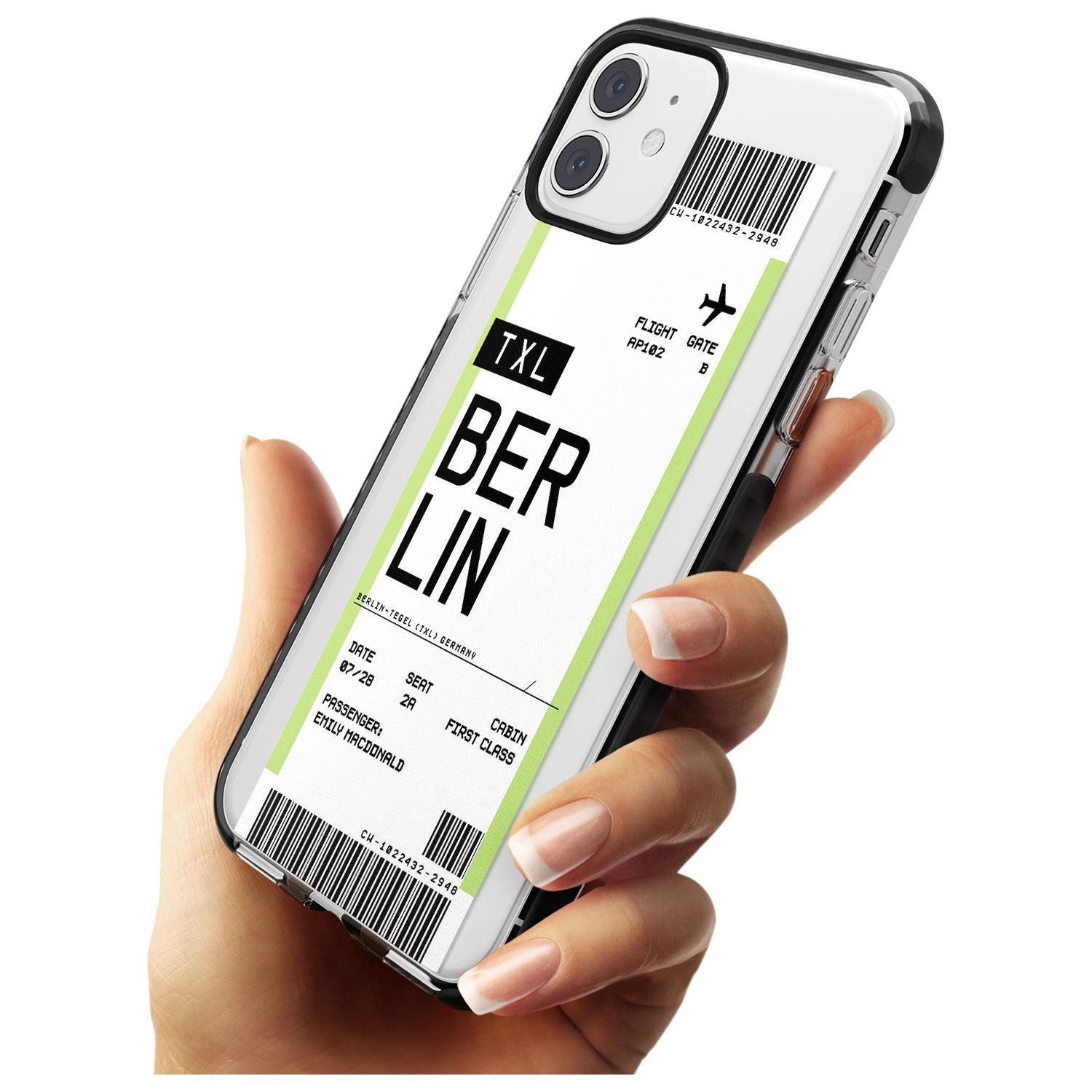 Berlin Boarding Pass iPhone Case Custom Phone Case - Case Warehouse
