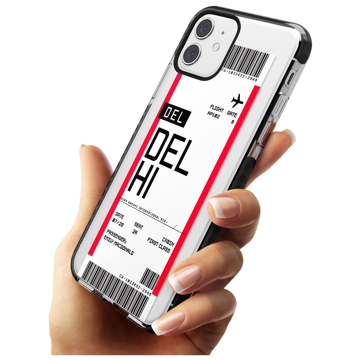 Delhi Boarding Pass iPhone Case Custom Phone Case - Case Warehouse