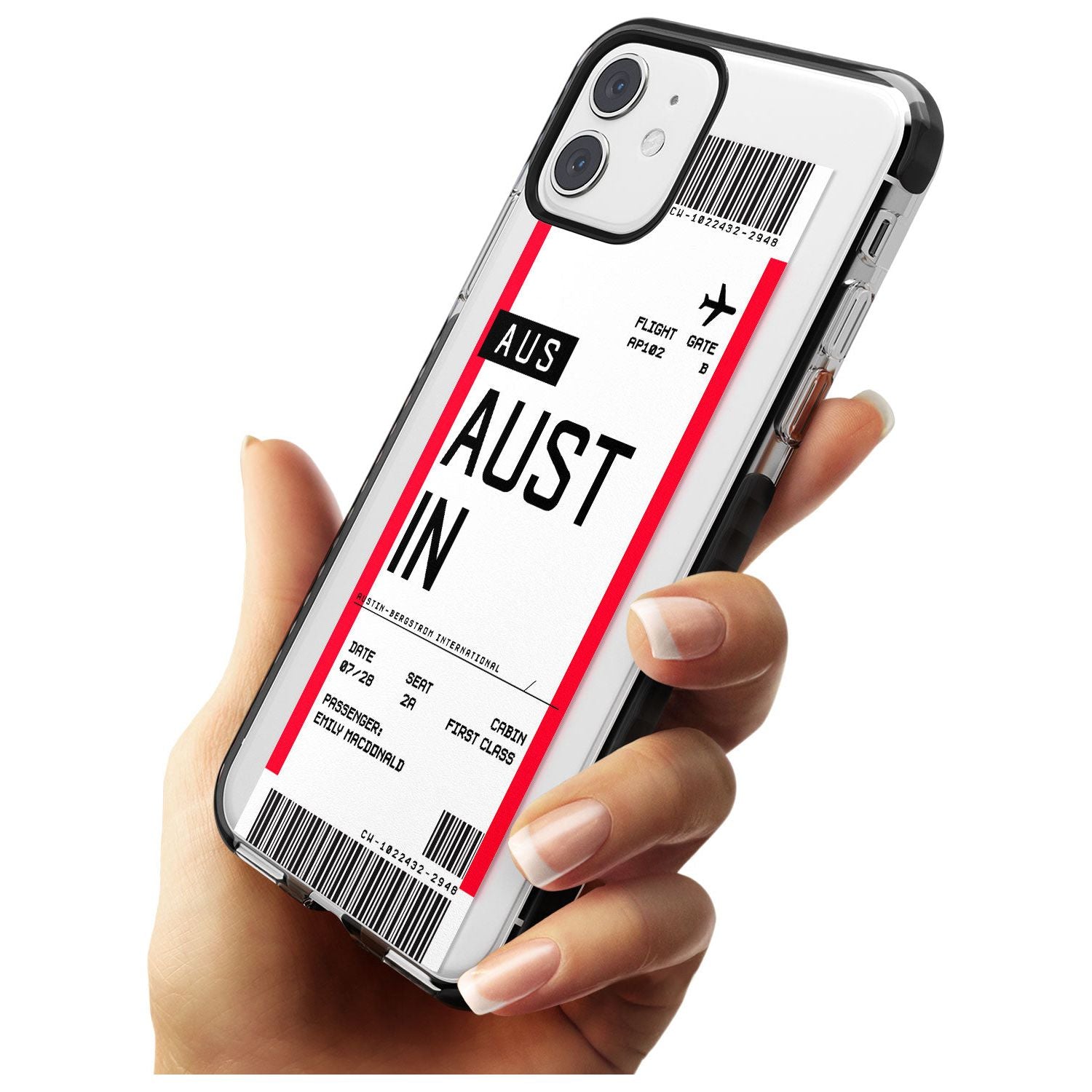 Austin Boarding Pass iPhone Case Custom Phone Case - Case Warehouse