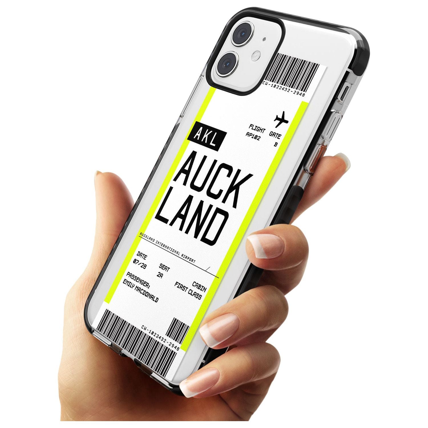 Auckland Boarding Pass iPhone Case Custom Phone Case - Case Warehouse