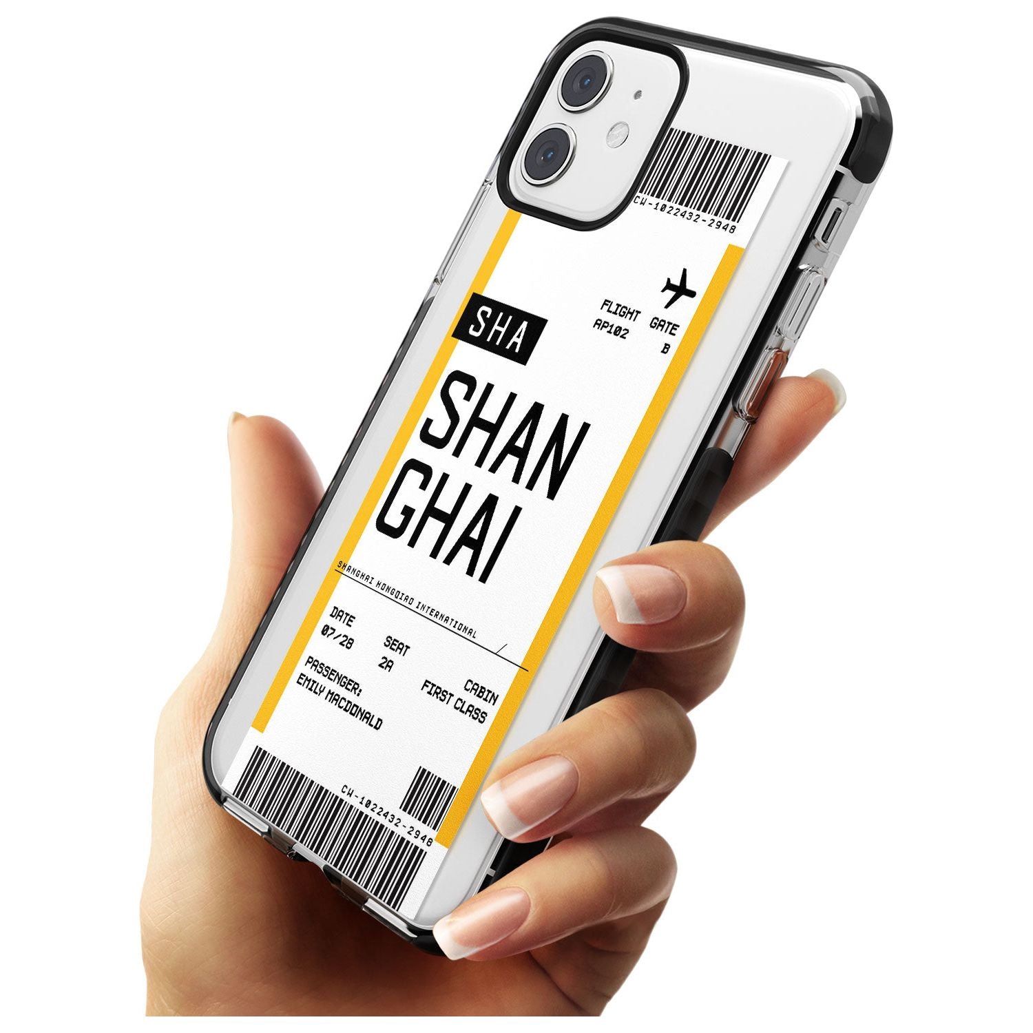 Shangai Boarding Pass iPhone Case Custom Phone Case - Case Warehouse