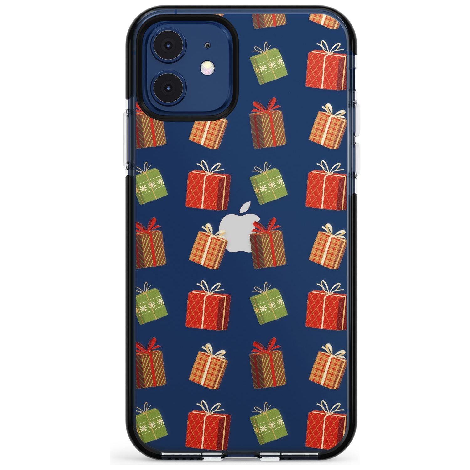 Christmas Presents Pattern Black Impact Phone Case for iPhone 11 Pro Max