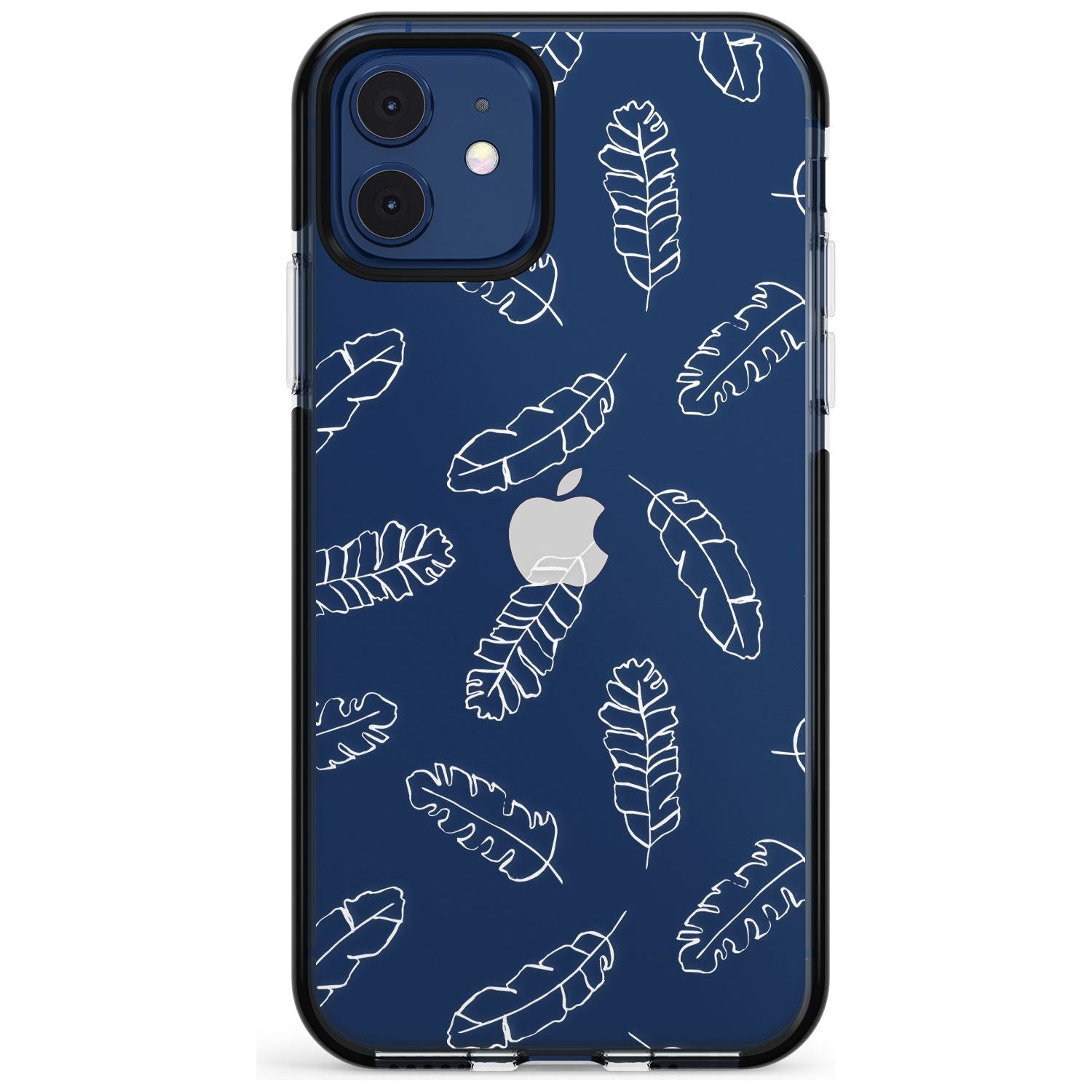 Clear Botanical Designs: Palm Leaves Pink Fade Impact Phone Case for iPhone 11 Pro Max