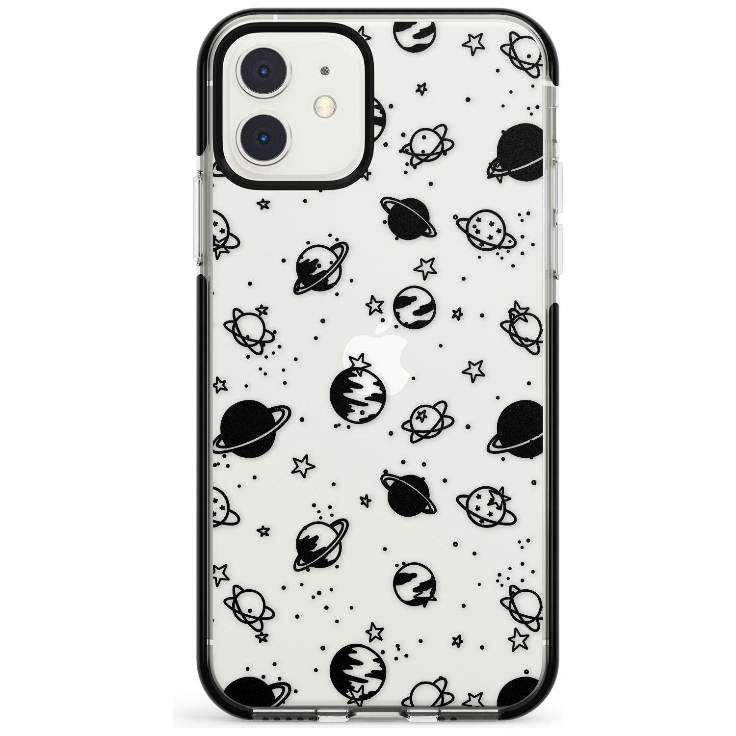 Planets iPhone Case Black Impact Phone Case - Case Warehouse