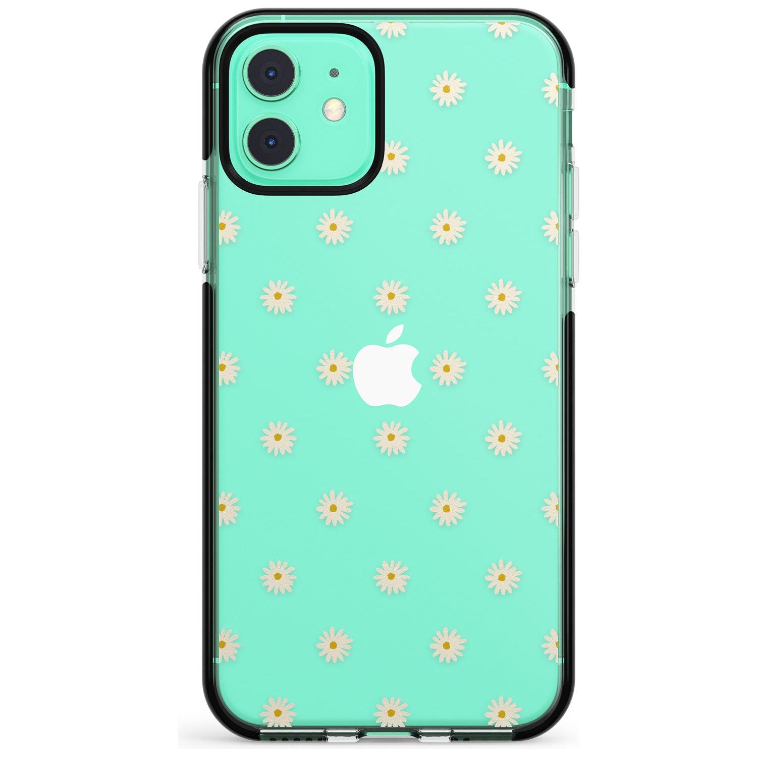 Daisy Pattern - Clear Cute Floral Design Pink Fade Impact Phone Case for iPhone 11 Pro Max