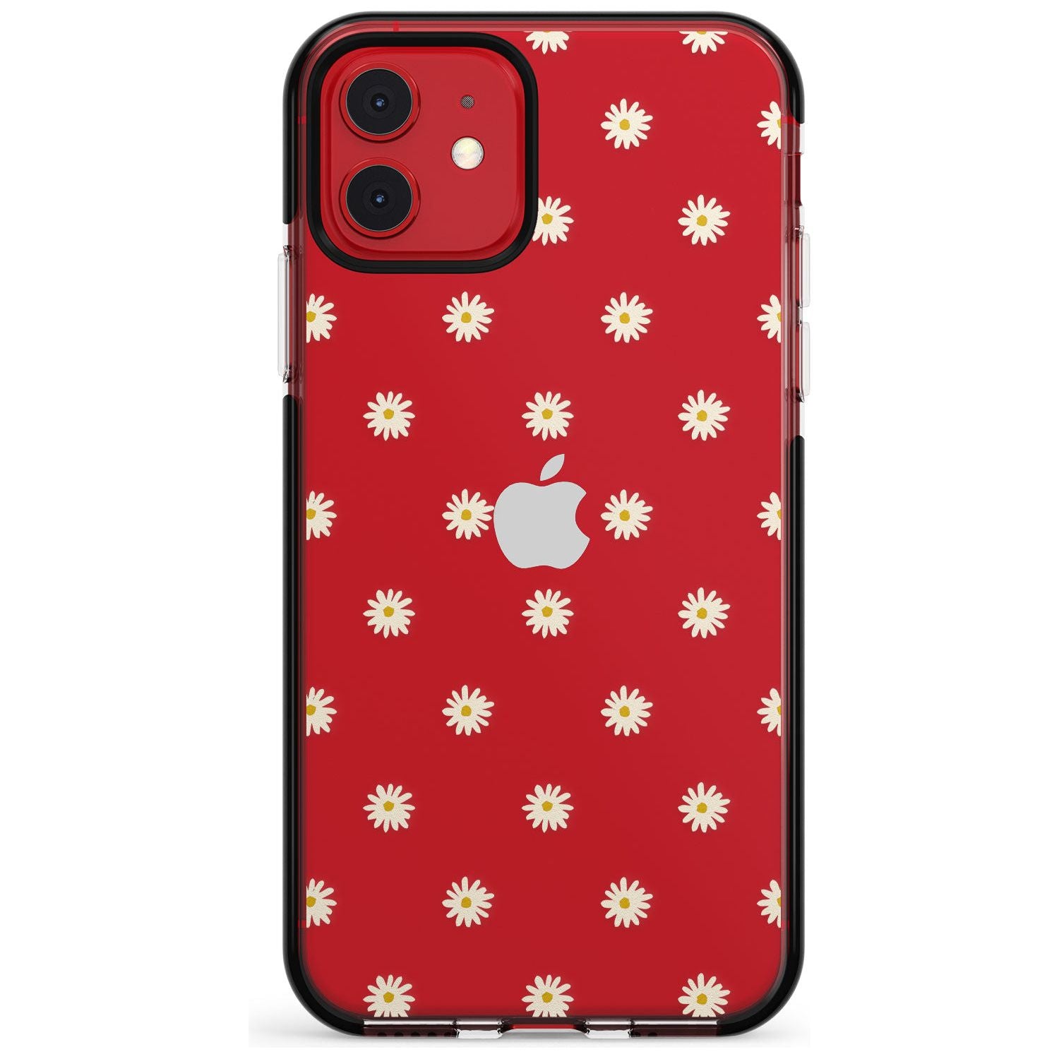 Daisy Pattern - Clear Cute Floral Design Pink Fade Impact Phone Case for iPhone 11 Pro Max