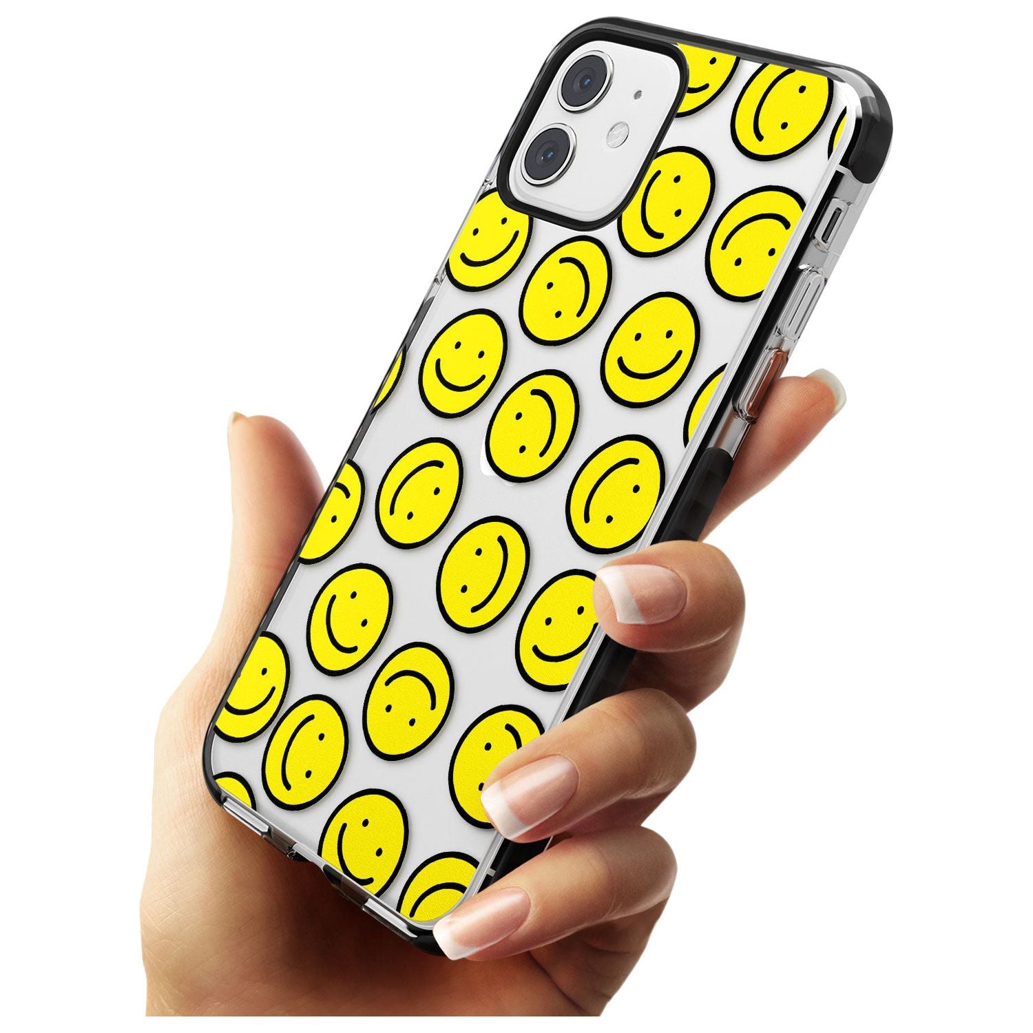 Happy Face Clear Pattern iPhone Case Phone Case - Case Warehouse