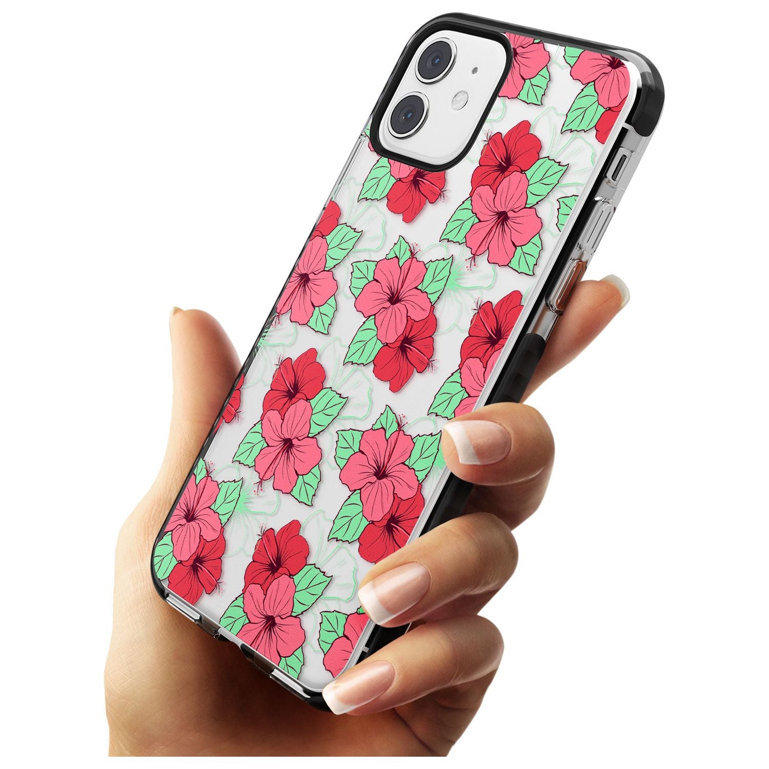 Pink Peony Black Impact Phone Case for iPhone 11 Pro Max
