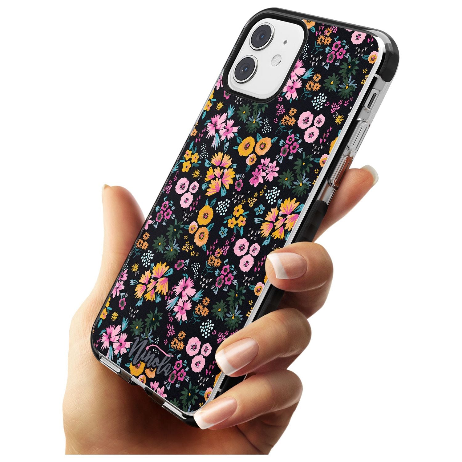 Little Flowers Black Impact Phone Case for iPhone 11
