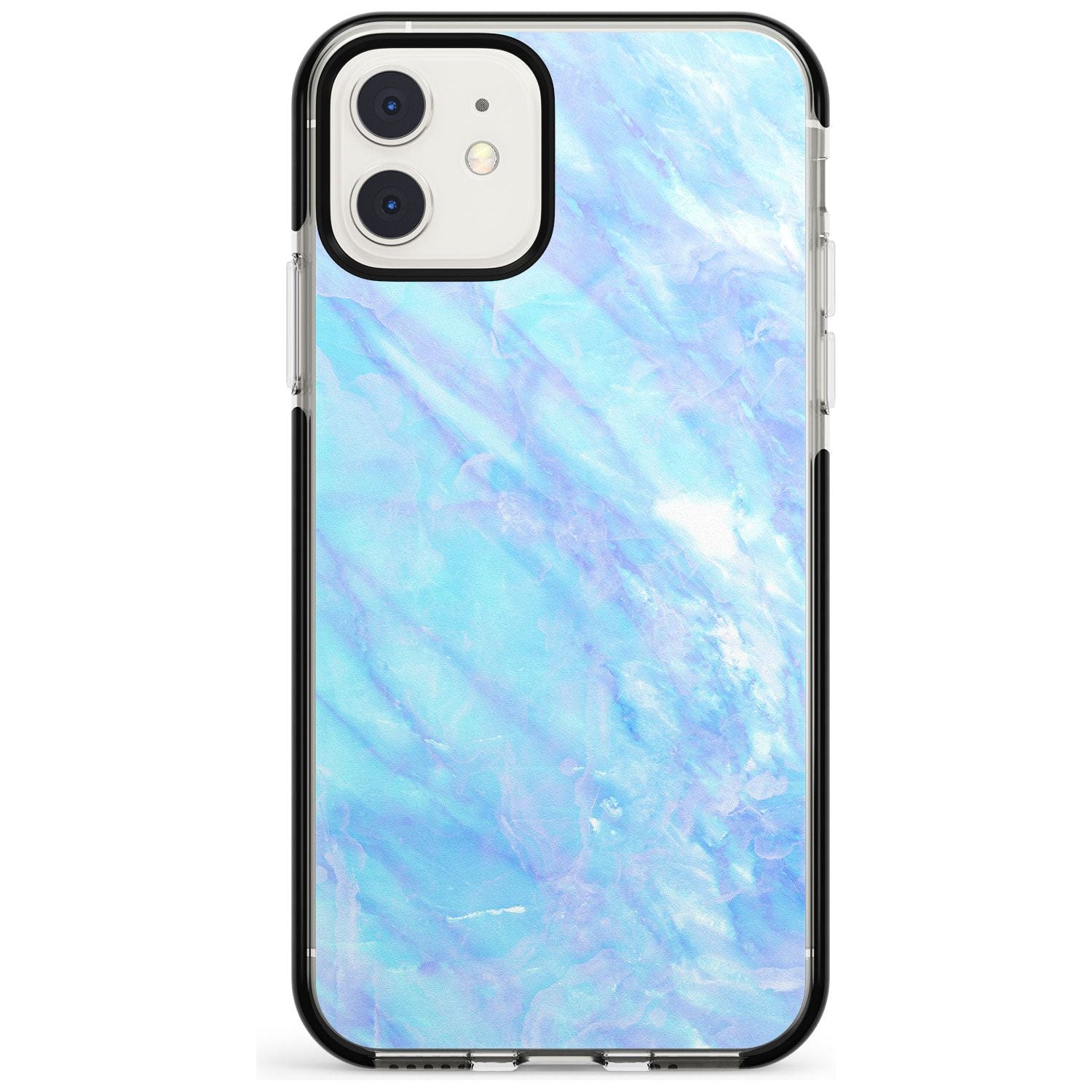 Iridescent Crystal Marble iPhone Case Black Impact Phone Case - Case Warehouse