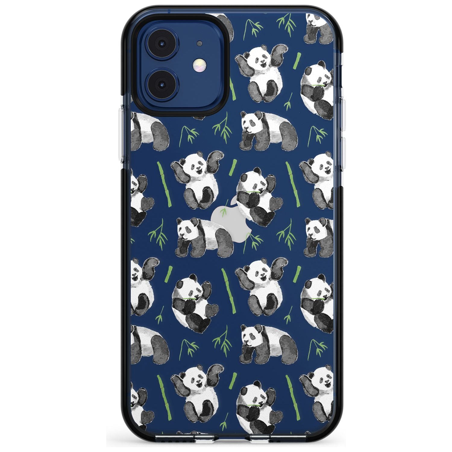 Watercolour Panda Pattern Pink Fade Impact Phone Case for iPhone 11 Pro Max