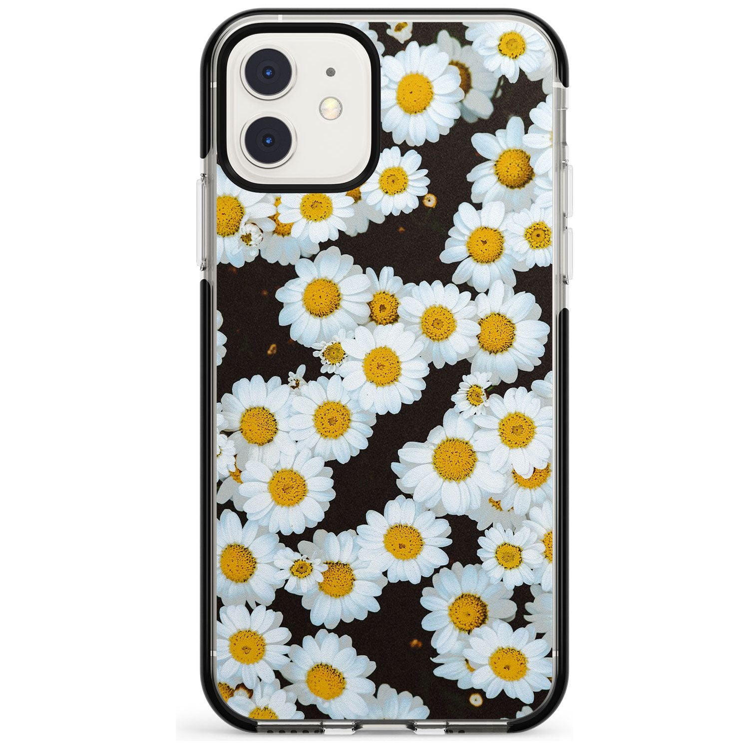Daisies - Real Floral Photographs iPhone Case Black Impact Phone Case - Case Warehouse