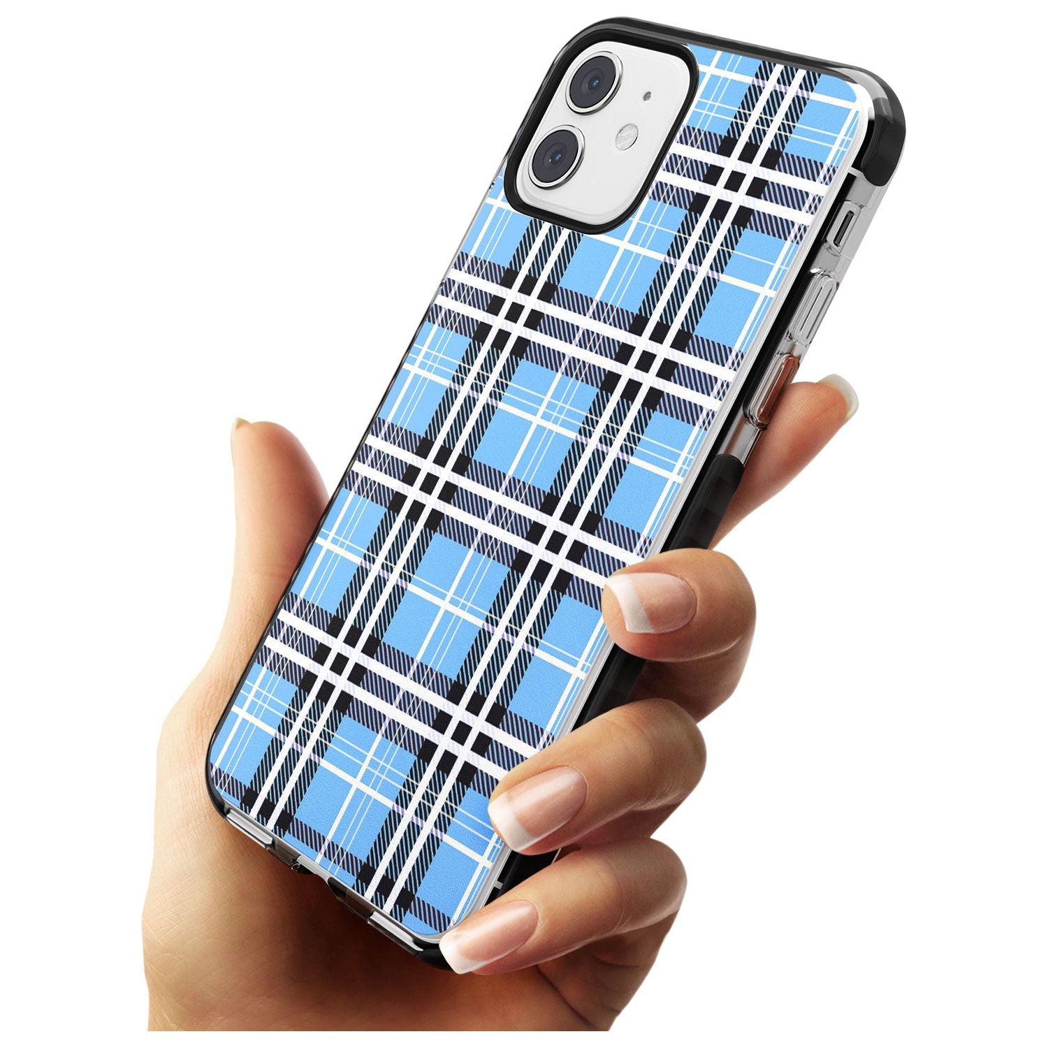 Blue Plaid iPhone Case Phone Case - Case Warehouse