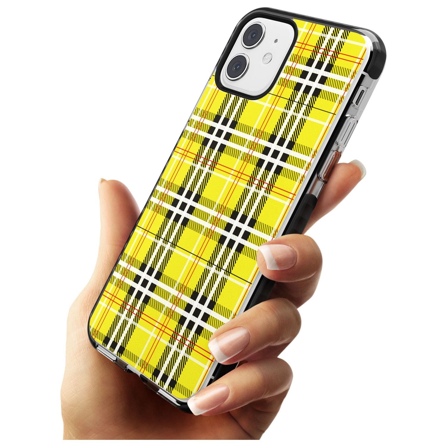 Yellow Plaid iPhone Case Phone Case - Case Warehouse