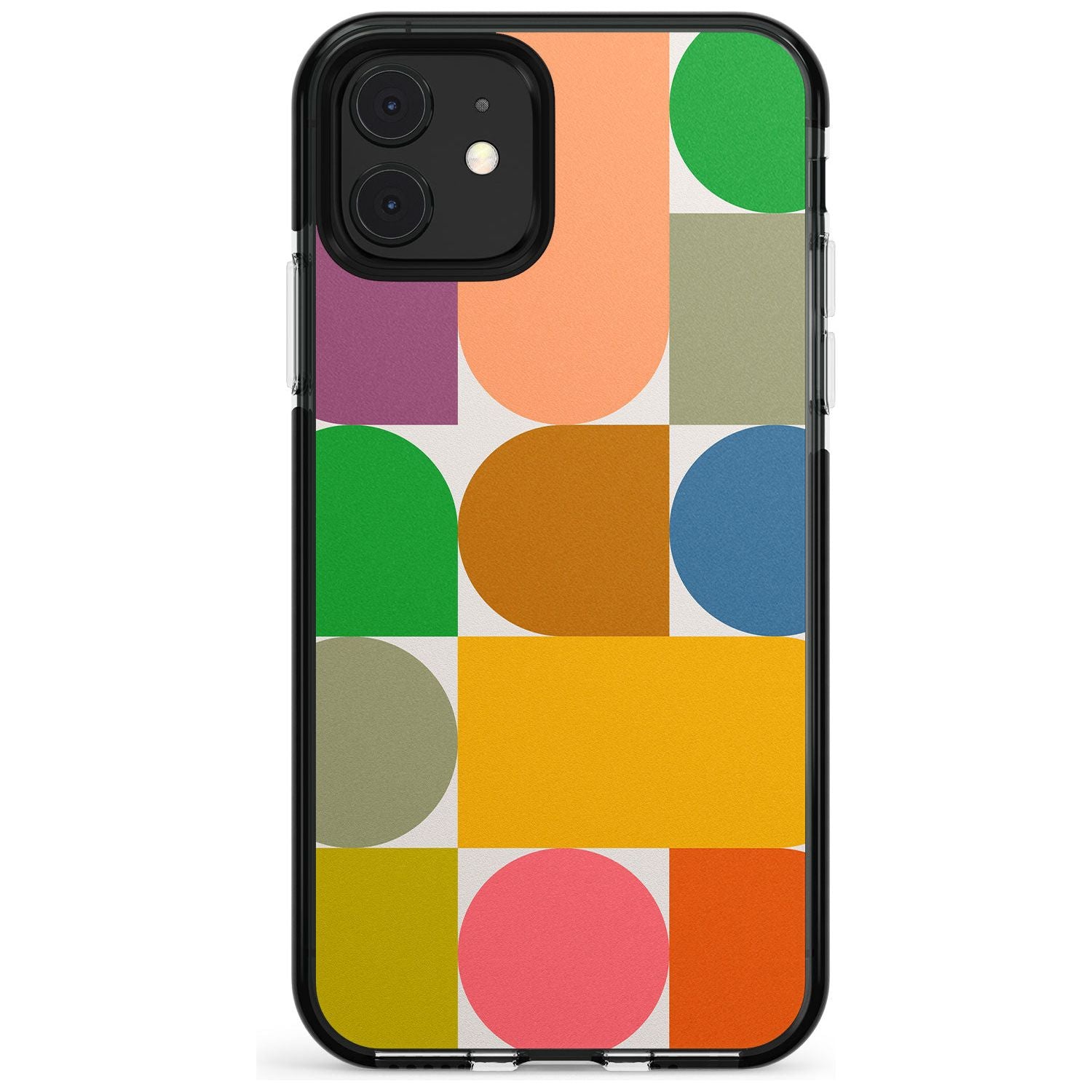 Abstract Retro Shapes: Rainbow Mix Pink Fade Impact Phone Case for iPhone 11 Pro Max