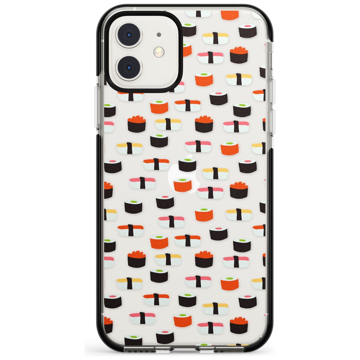 Minimalist Sushi Pattern iPhone Case Black Impact Phone Case - Case Warehouse
