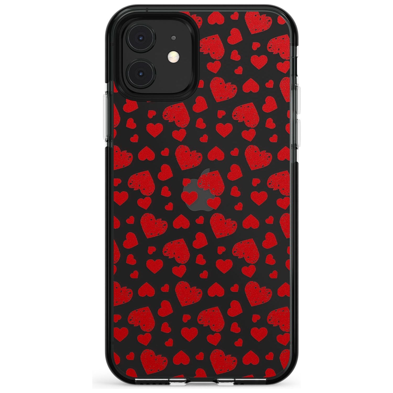 Sketched Heart Pattern Pink Fade Impact Phone Case for iPhone 11 Pro Max