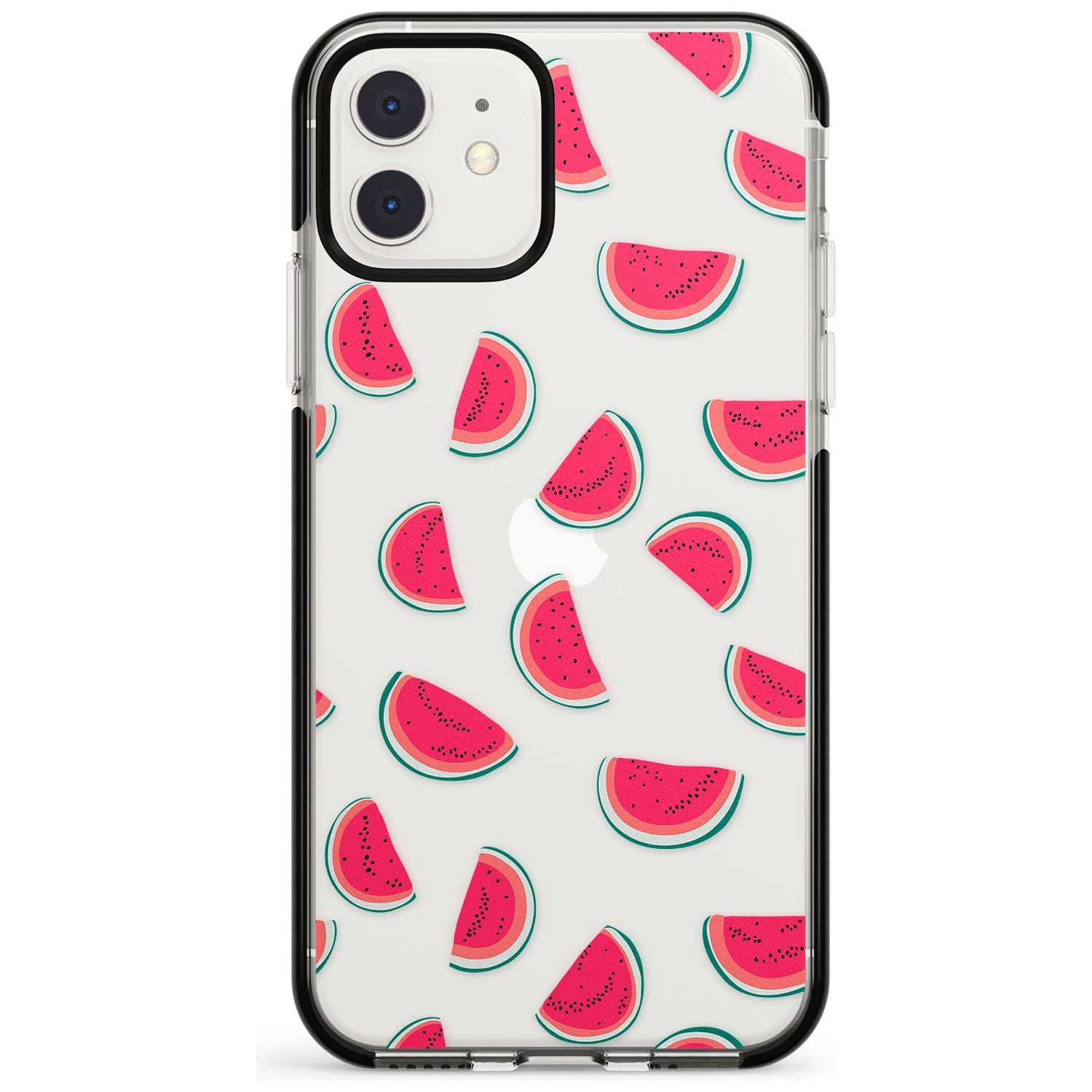 Watermelon Slices - Clear iPhone Case Black Impact Phone Case - Case Warehouse