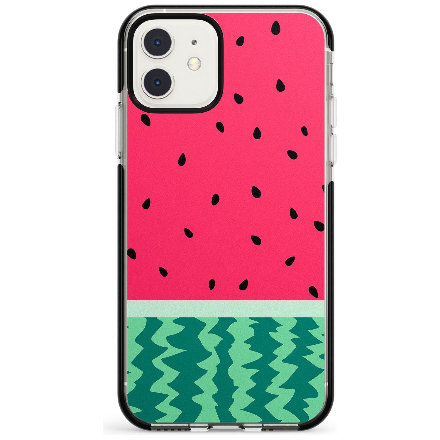 Full Watermelon Print iPhone Case Black Impact Phone Case - Case Warehouse